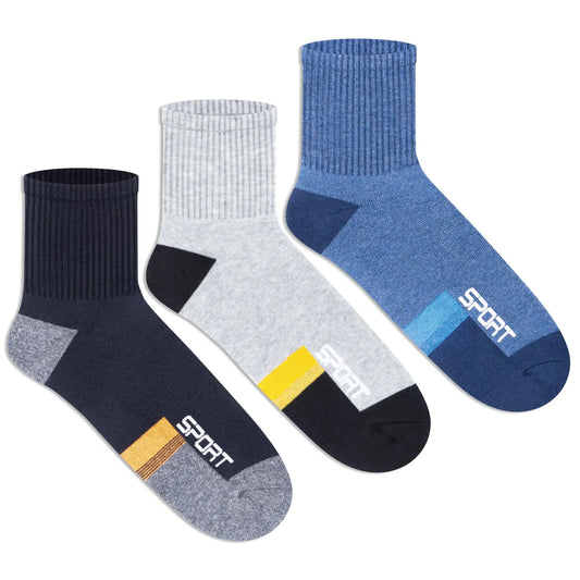 Sports Ankle Socks for Men (Pack of 3)