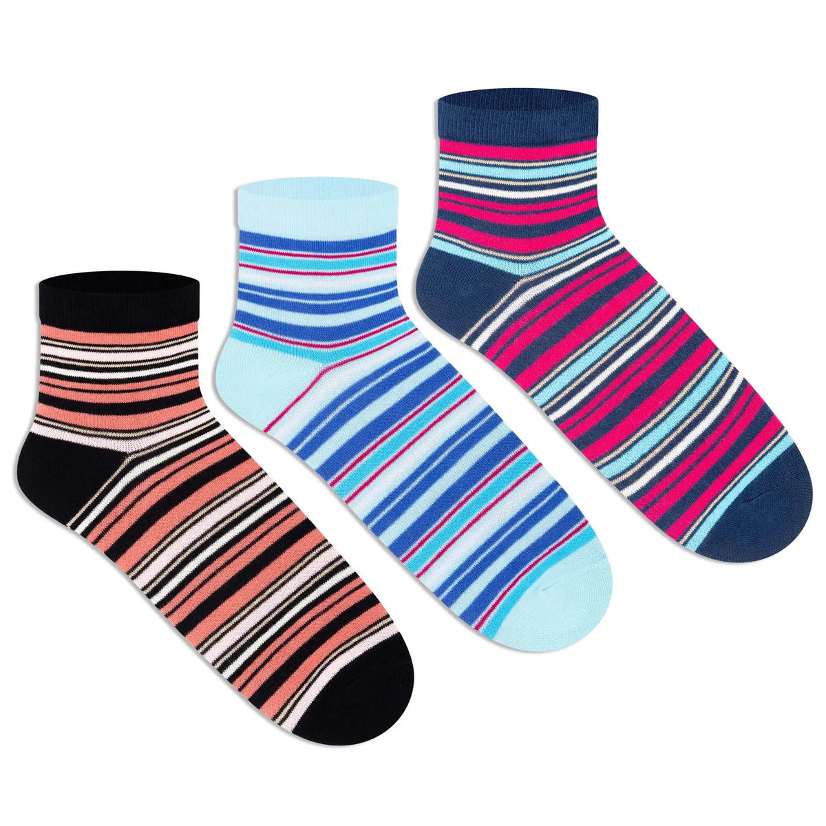 Casual Ankle Socks for Women (Pack of 3)