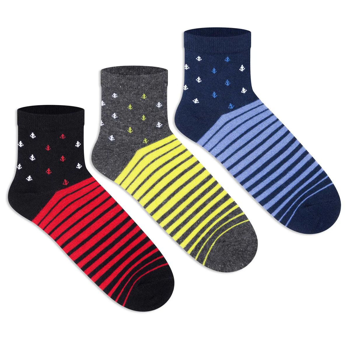 Casual Ankle Socks for Boys (Pack of 3)