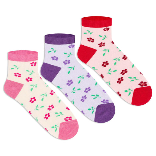 Casual Ankle Socks for Girls (Pack of 3)