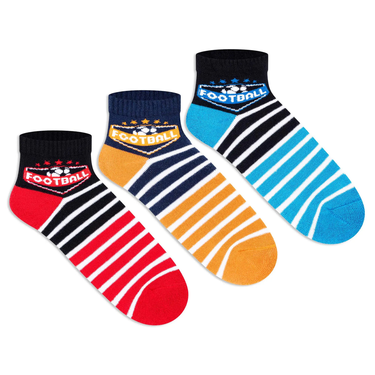 Sports Ankle Socks for Boys (Pack of 3)