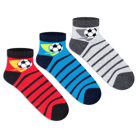 Sports Ankle Socks for Boys (Pack of 3)