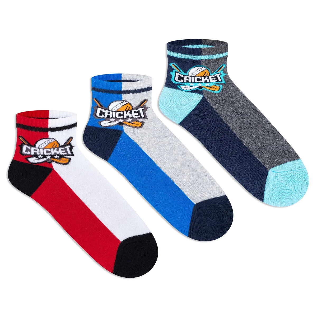 Sports Ankle Socks for Boys (Pack of 3)