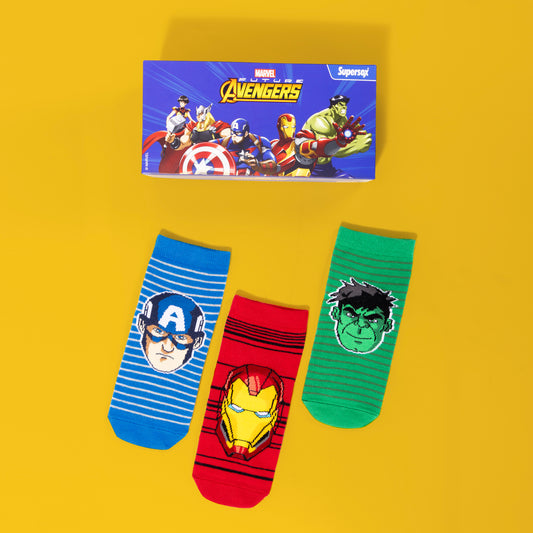 Avengers Ankle Socks for Boys (Pack of 3)