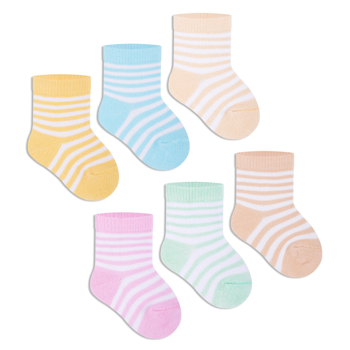 Tiny Tots Ankle Socks for Infants (Pack of 6)