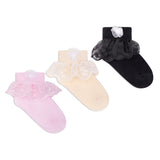 Frill Ankle Socks for Girls (Pack of 3)