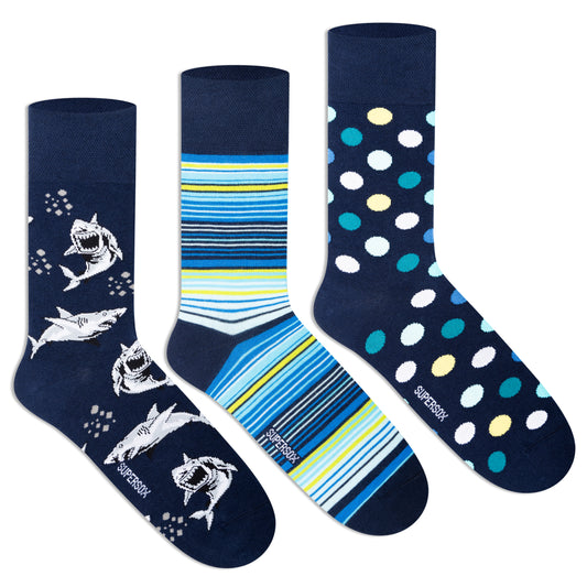 Funky Crew Socks (Unisex) - Pack of 3