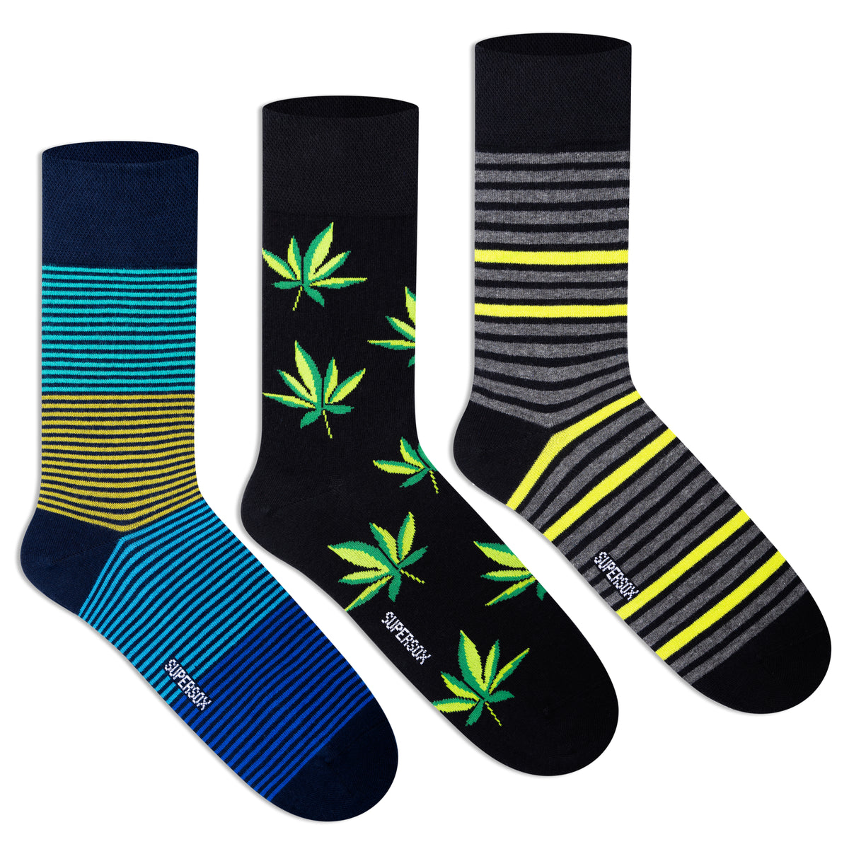 Funky Crew Socks (Unisex) - Pack of 3