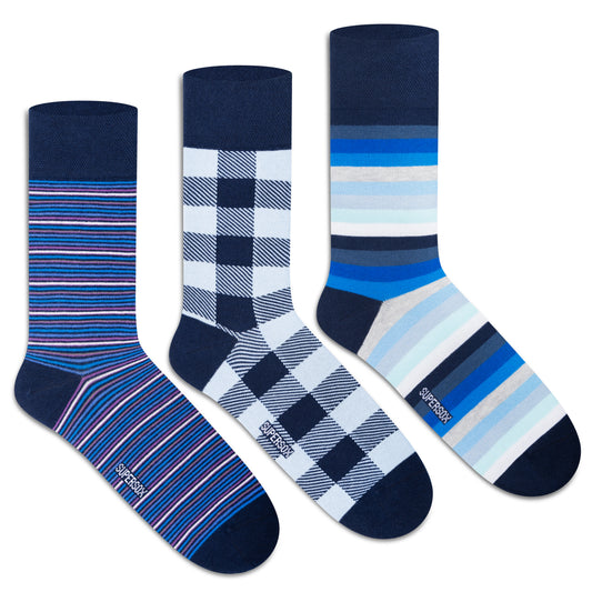 Funky Crew Socks (Unisex) - Pack of 3