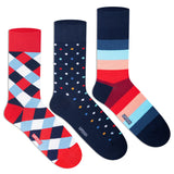 Funky Crew Socks (Unisex) - Pack of 3