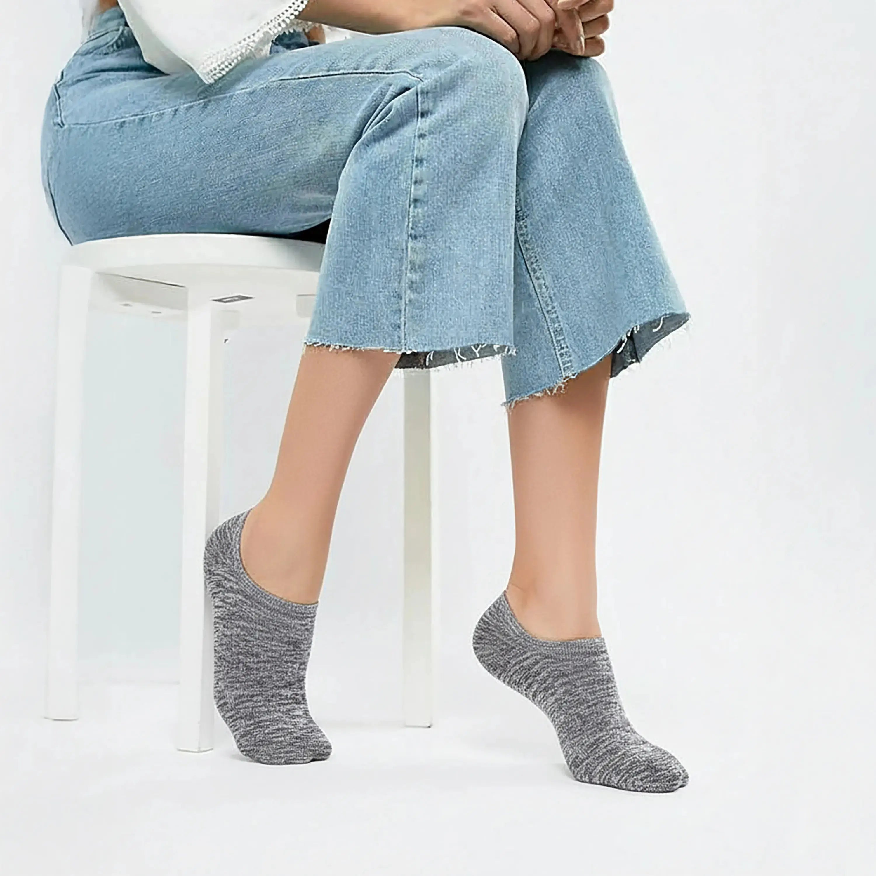 Baby Pink Beige Grey No-Show Socks - Women (Pack of 3) SuperSox