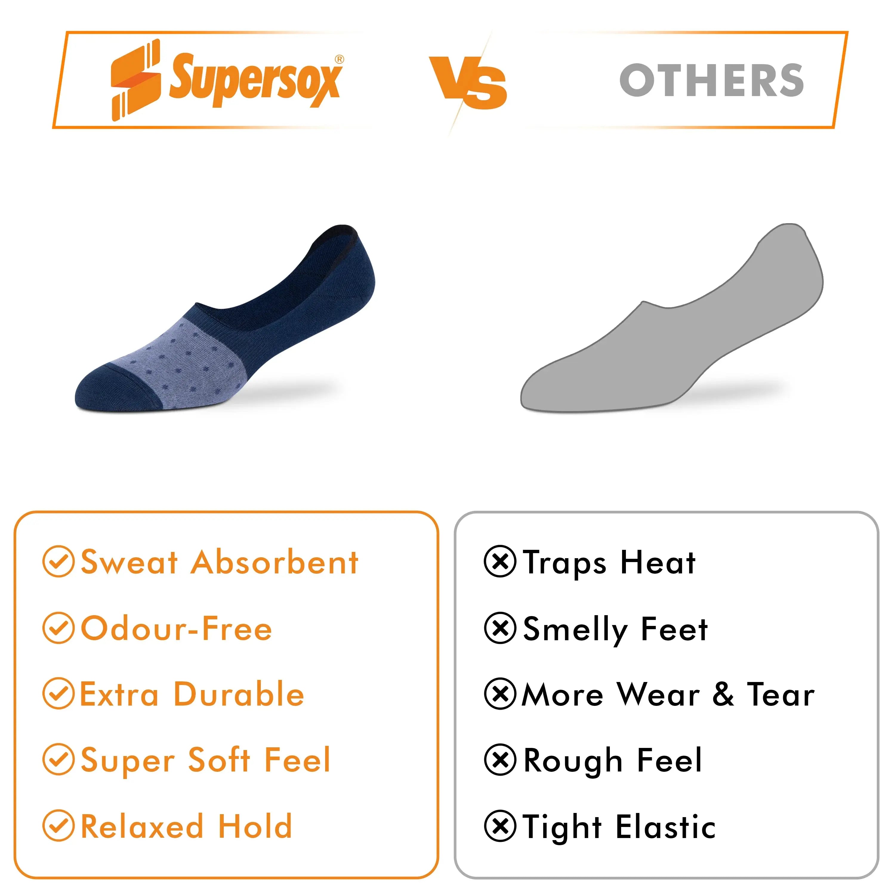 Supersox Casual No-Show Socks - Men (Pack of 2)