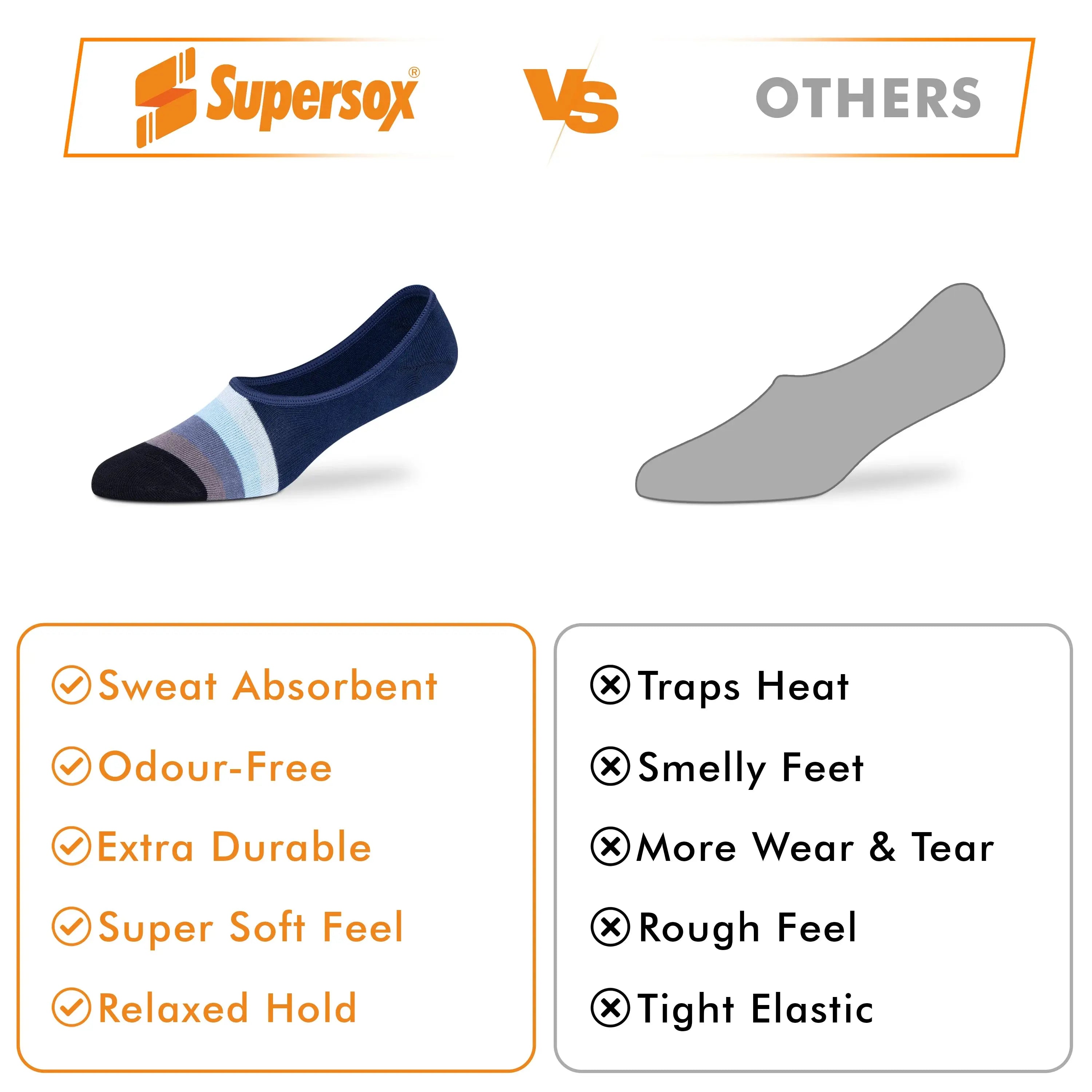 Supersox Casual No-Show Socks - Men (Pack of 2)