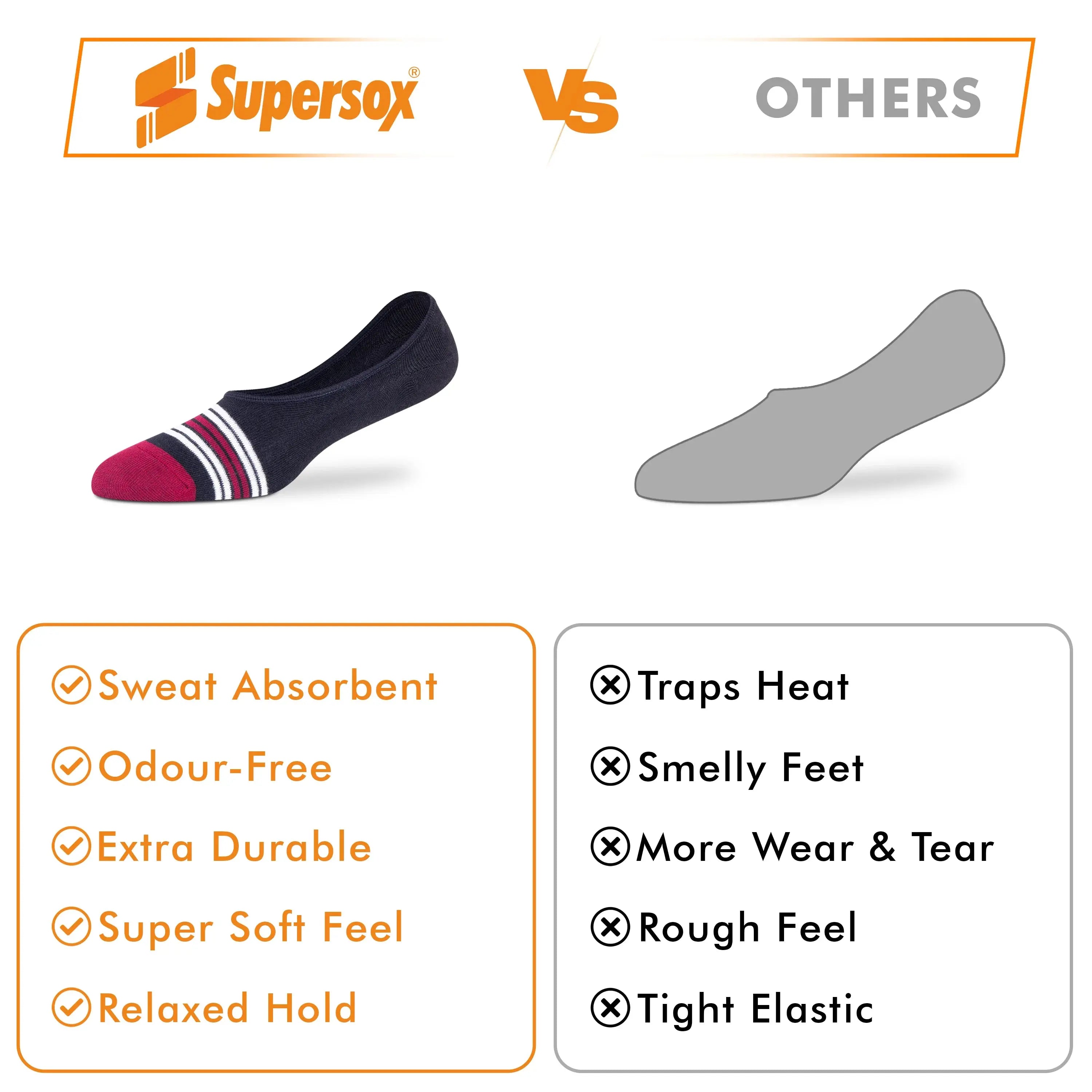 Casual No-Show Socks for Men (Pack of 3)