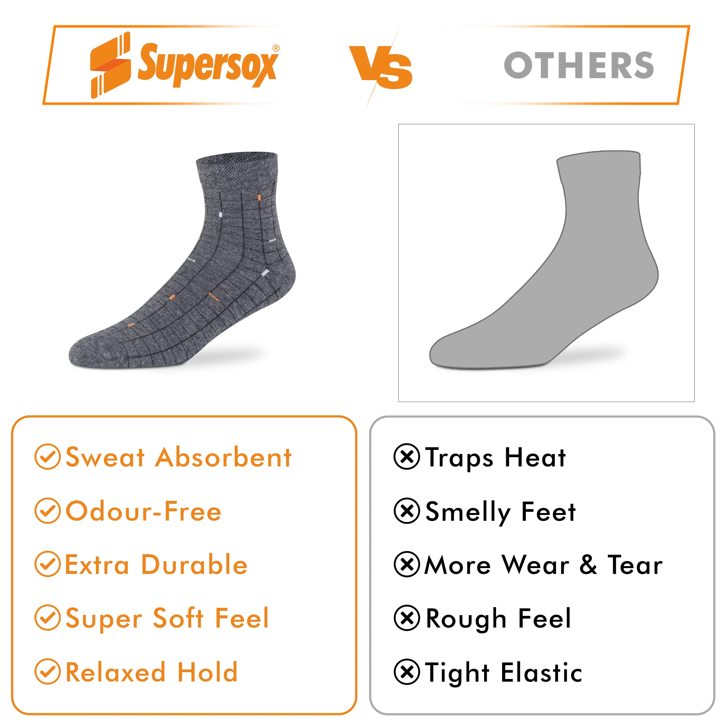 Casual Ankle Socks for Men (Pack of 2)