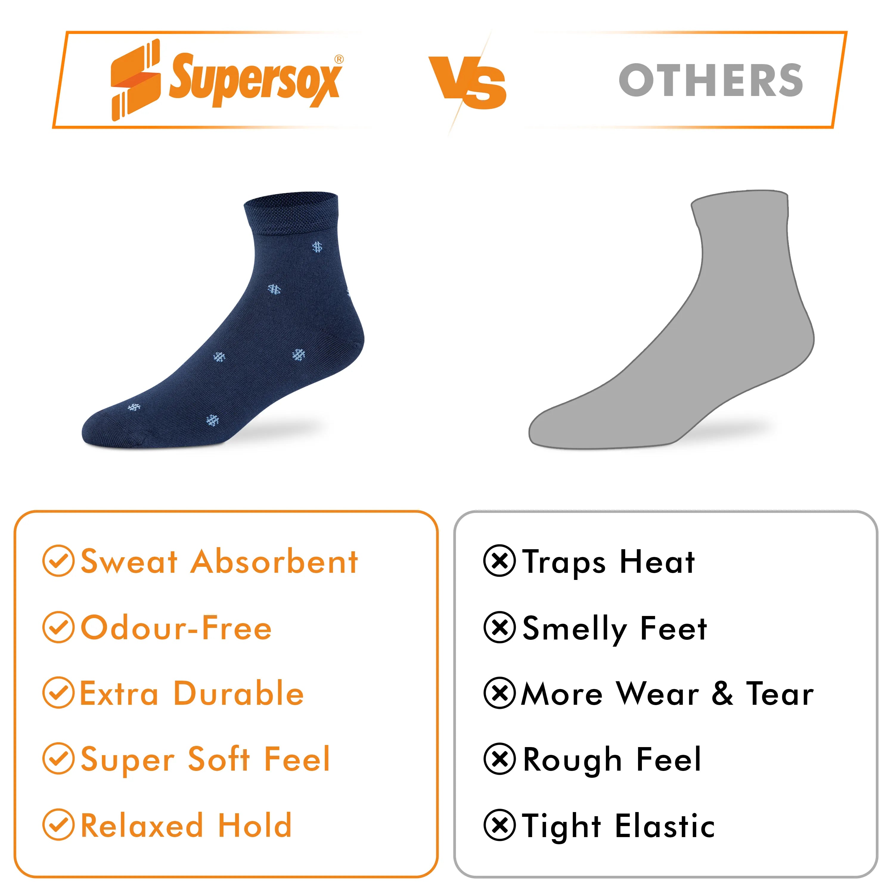 Casual Ankle Socks for Men (Pack of 2)
