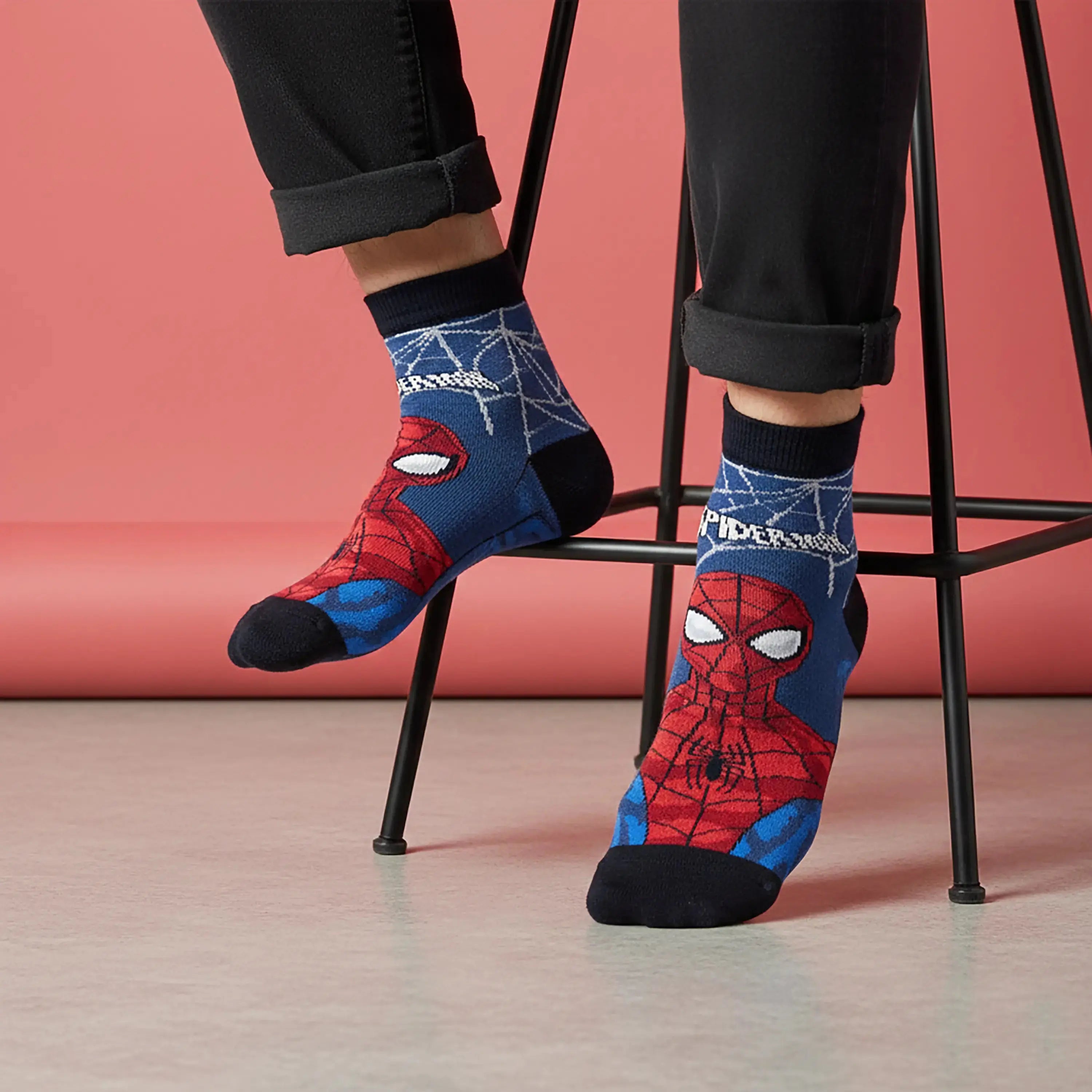 Marvel Spiderman Low-Cut Socks - Men (Pack of 3) Supersox
