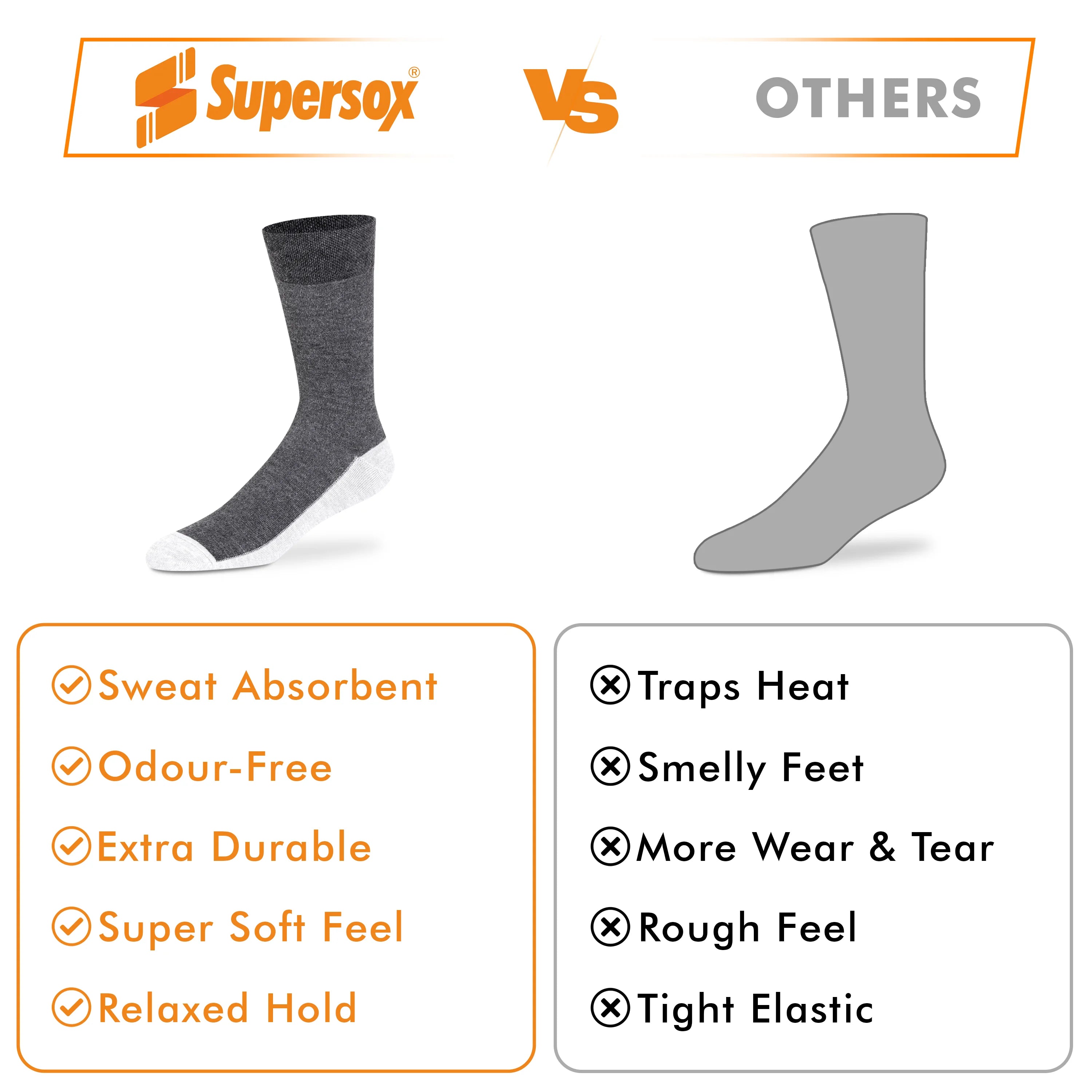 Casual Crew Socks for Men (Pack of 2)