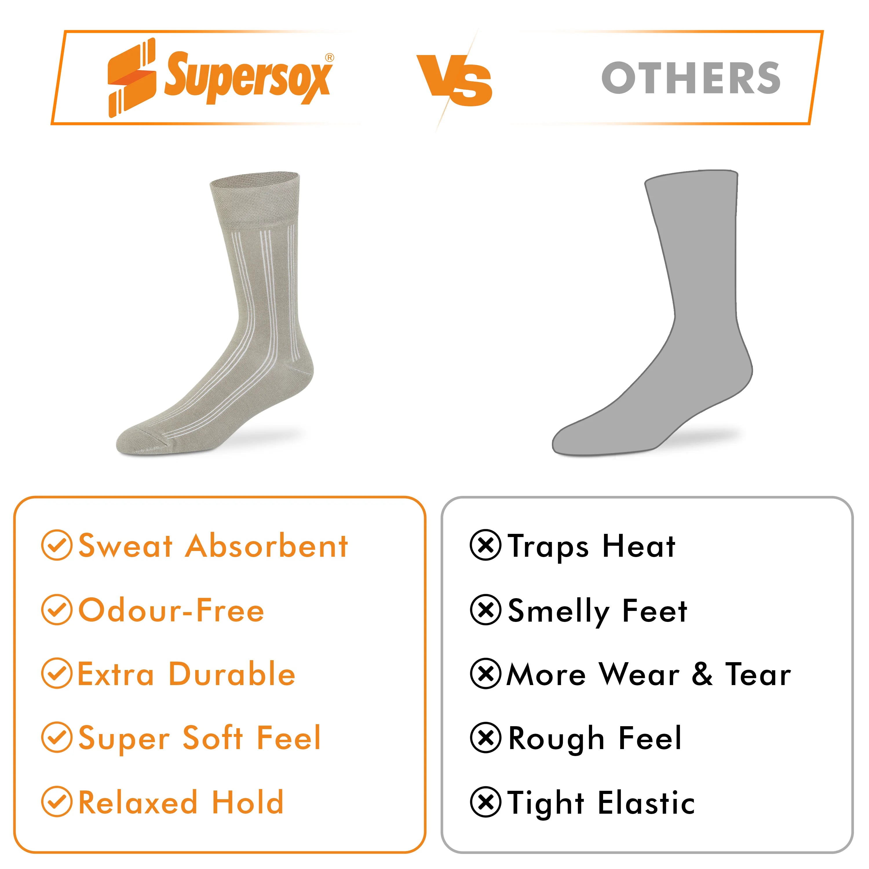 Casual Crew Socks for Men (Pack of 2)