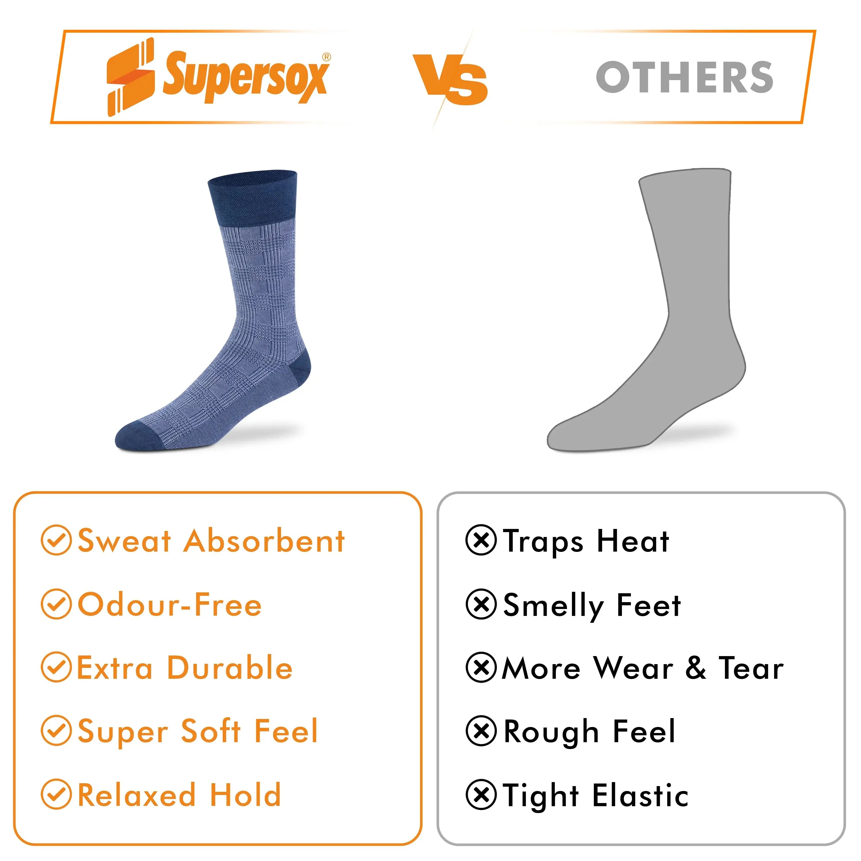 Casual Crew Socks for Men (Pack of 2)