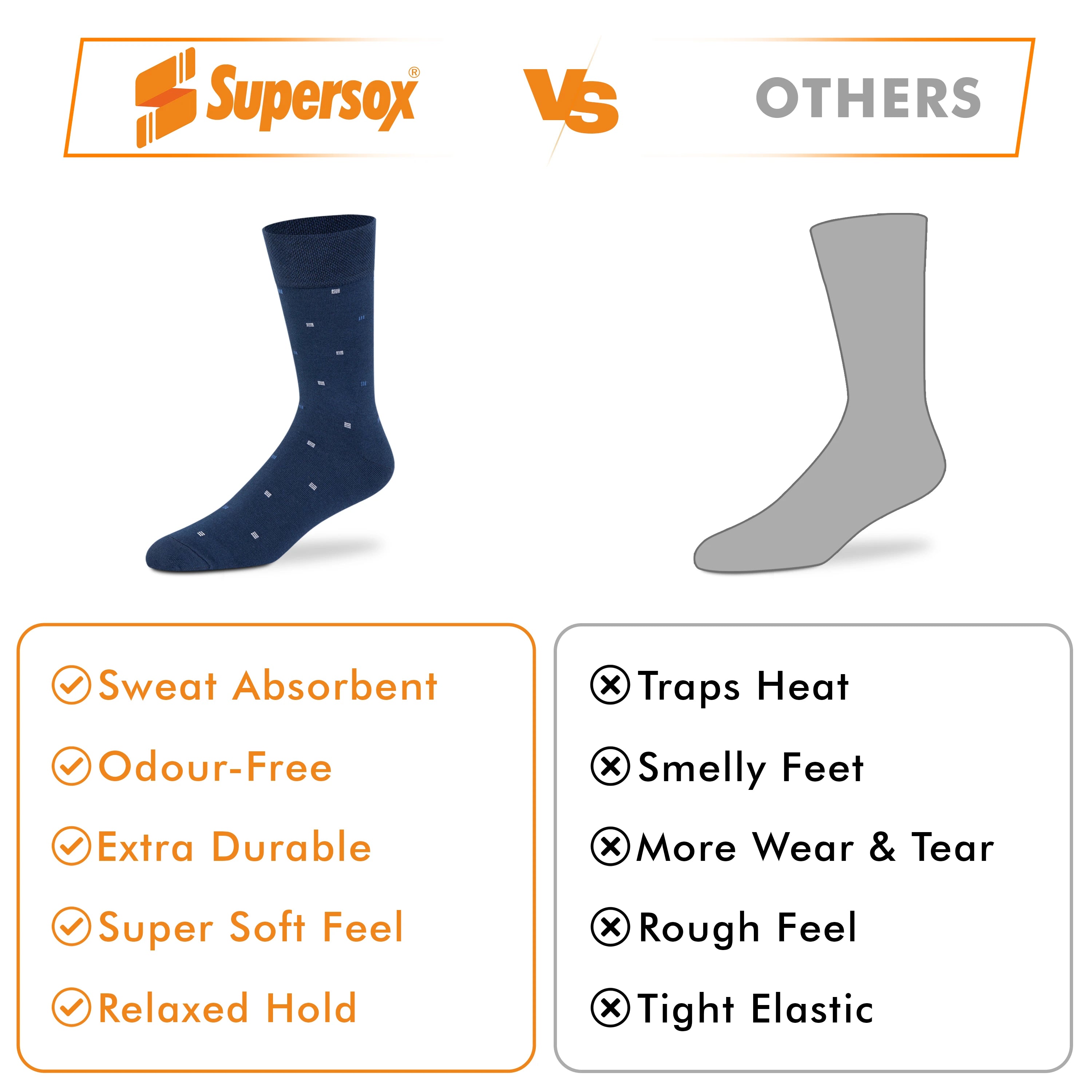 Casual Crew Socks for Men (Pack of 2)