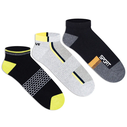 Sports Low-Cut Socks - Men (Pack of 3) 3000
