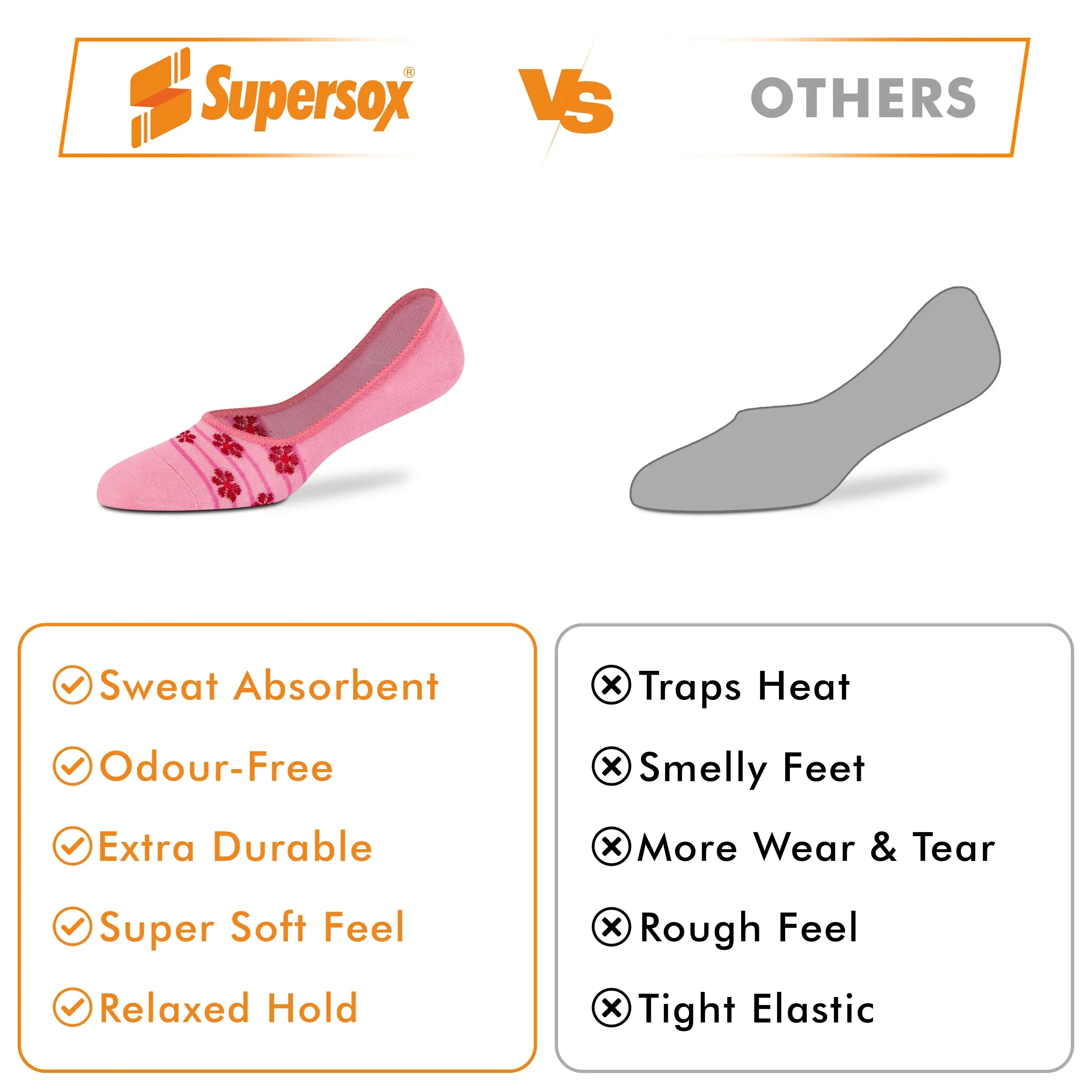 Casual No-Show Socks - Women (Pack of 3) Supersox