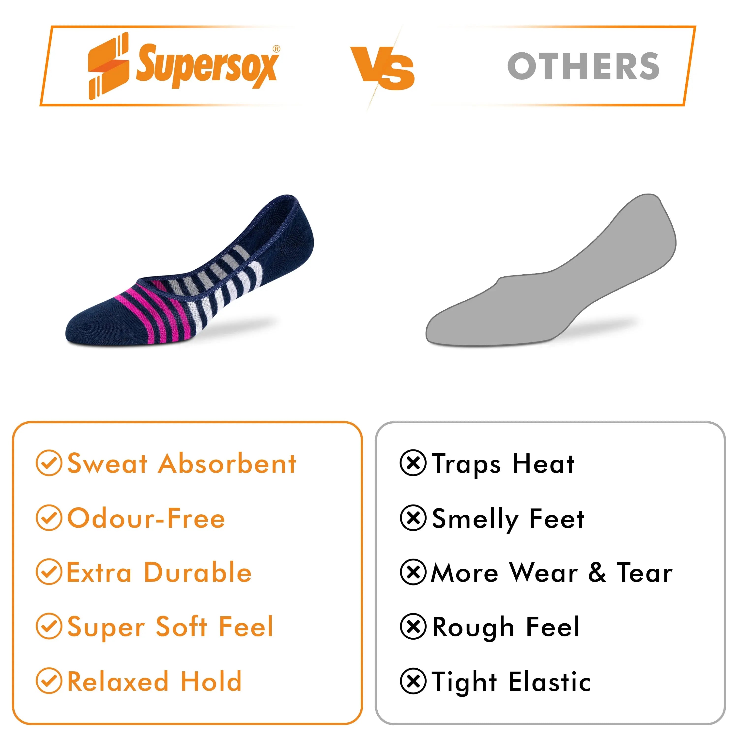 Casual No-Show Socks - Women (Pack of 3) Supersox