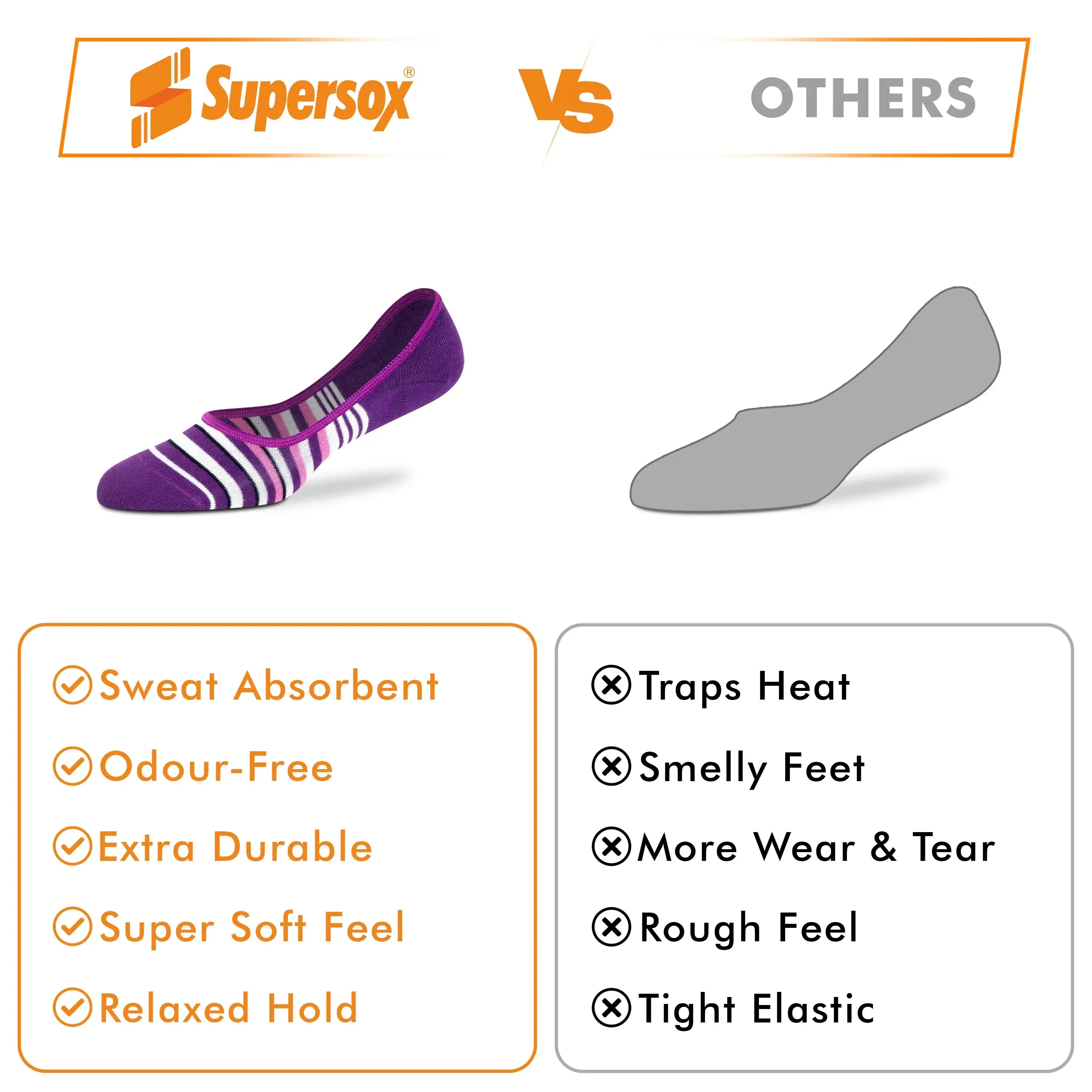 Casual No-Show Socks - Women (Pack of 3) Supersox