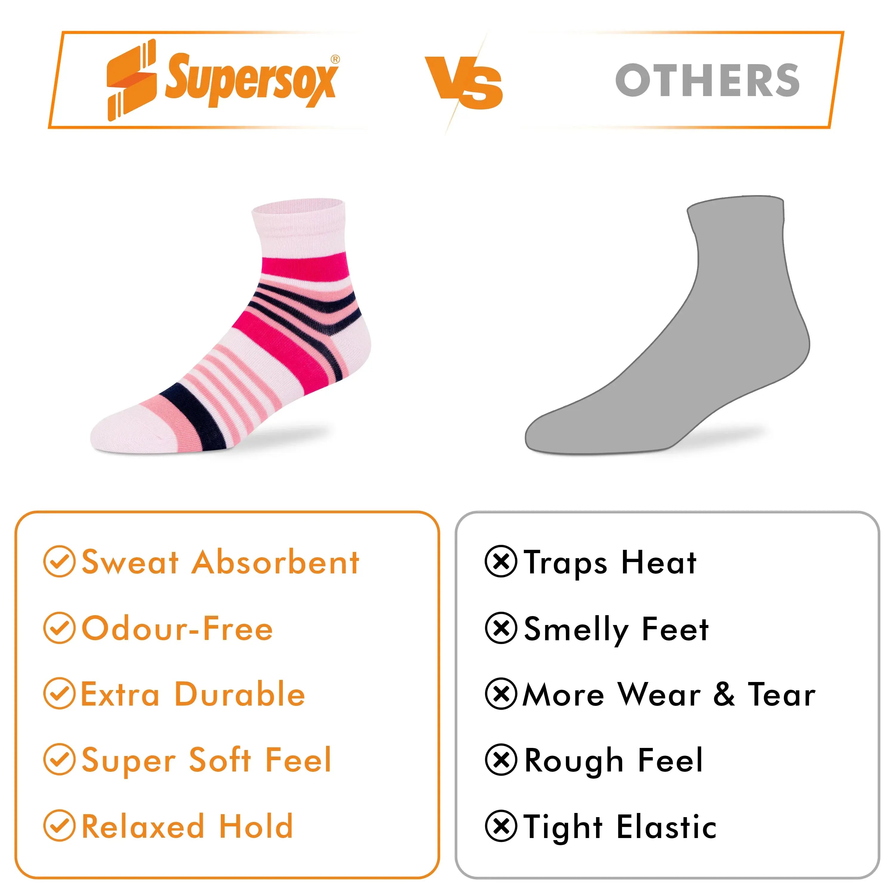 Casual Ankle Socks - Women (Pack of 3) Supersox