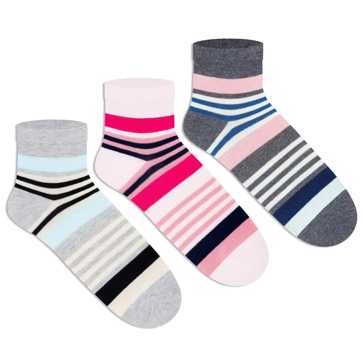 Casual Ankle Socks for Women (Pack of 3)