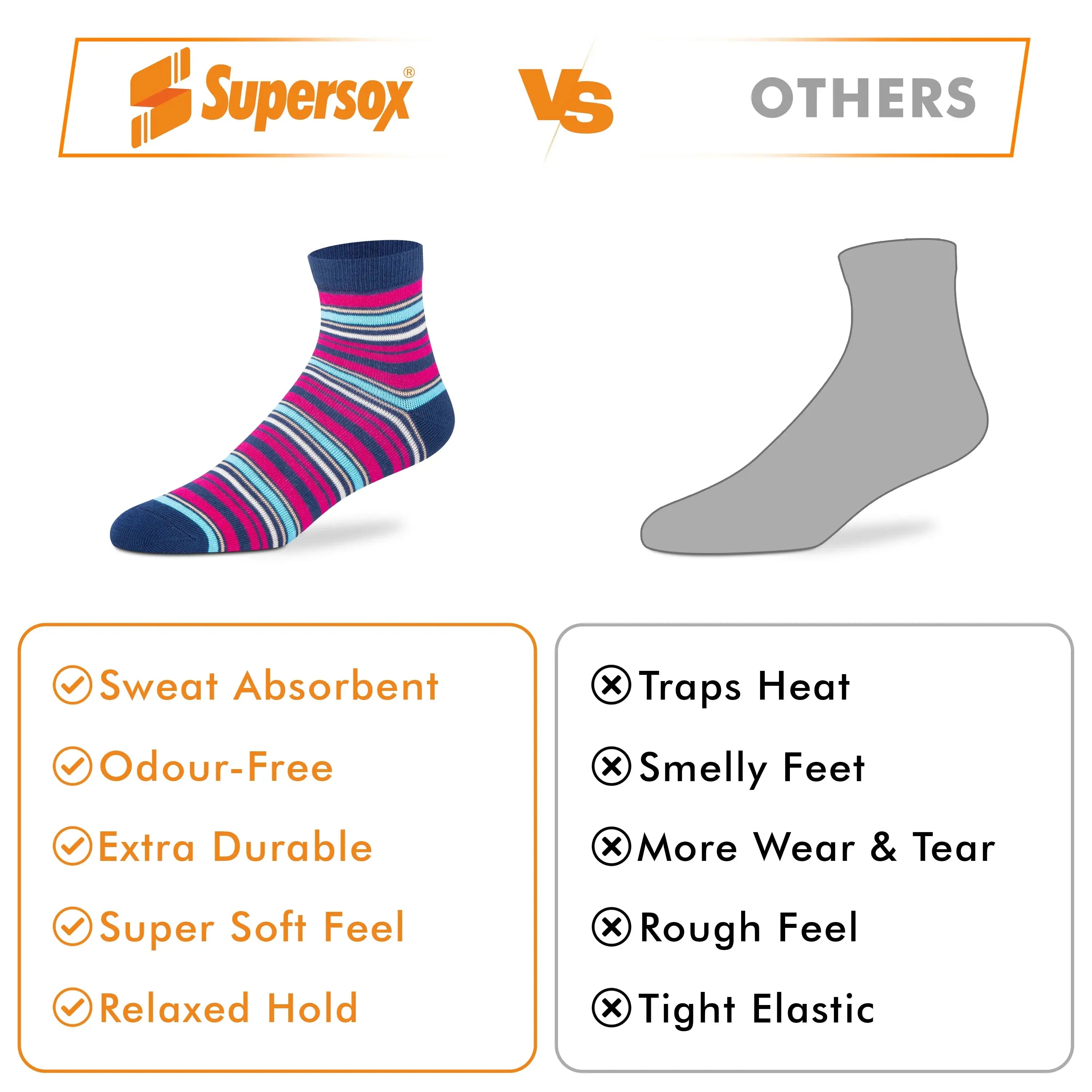 Casual Ankle Socks - Women (Pack of 3) Supersox