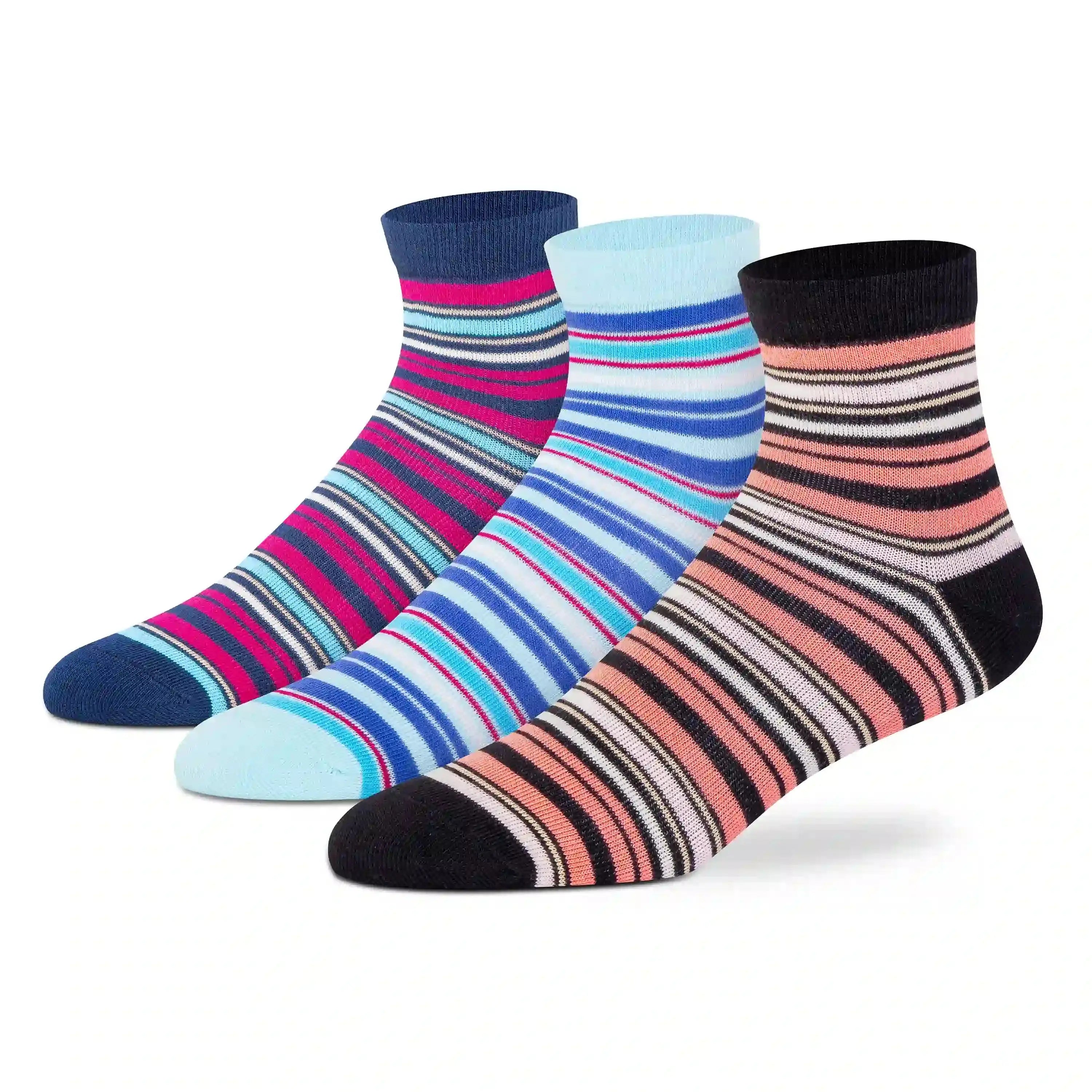 Casual Ankle Socks for Women (Pack of 3)