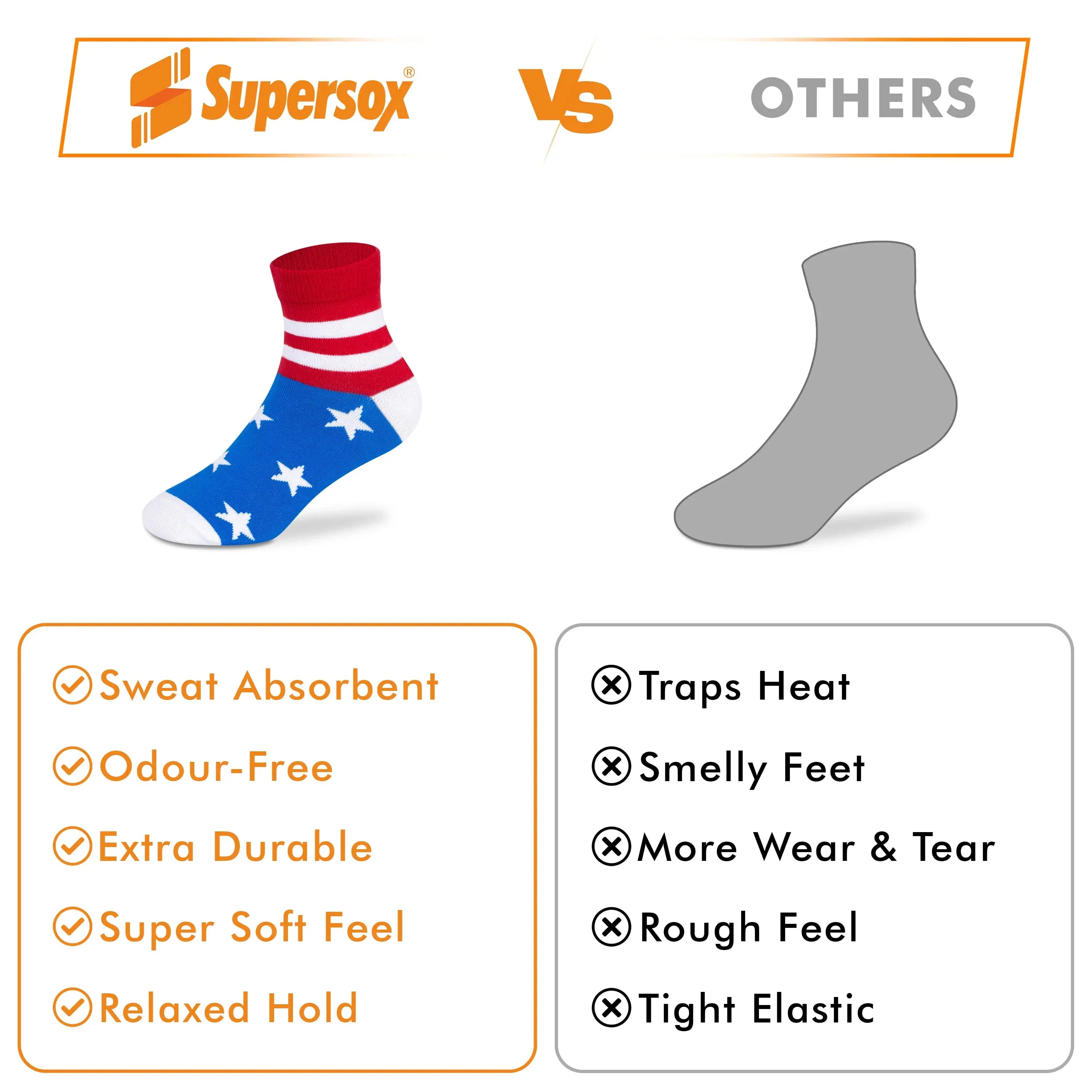 Casual Ankle Socks - Boys (Pack of 3) Supersox