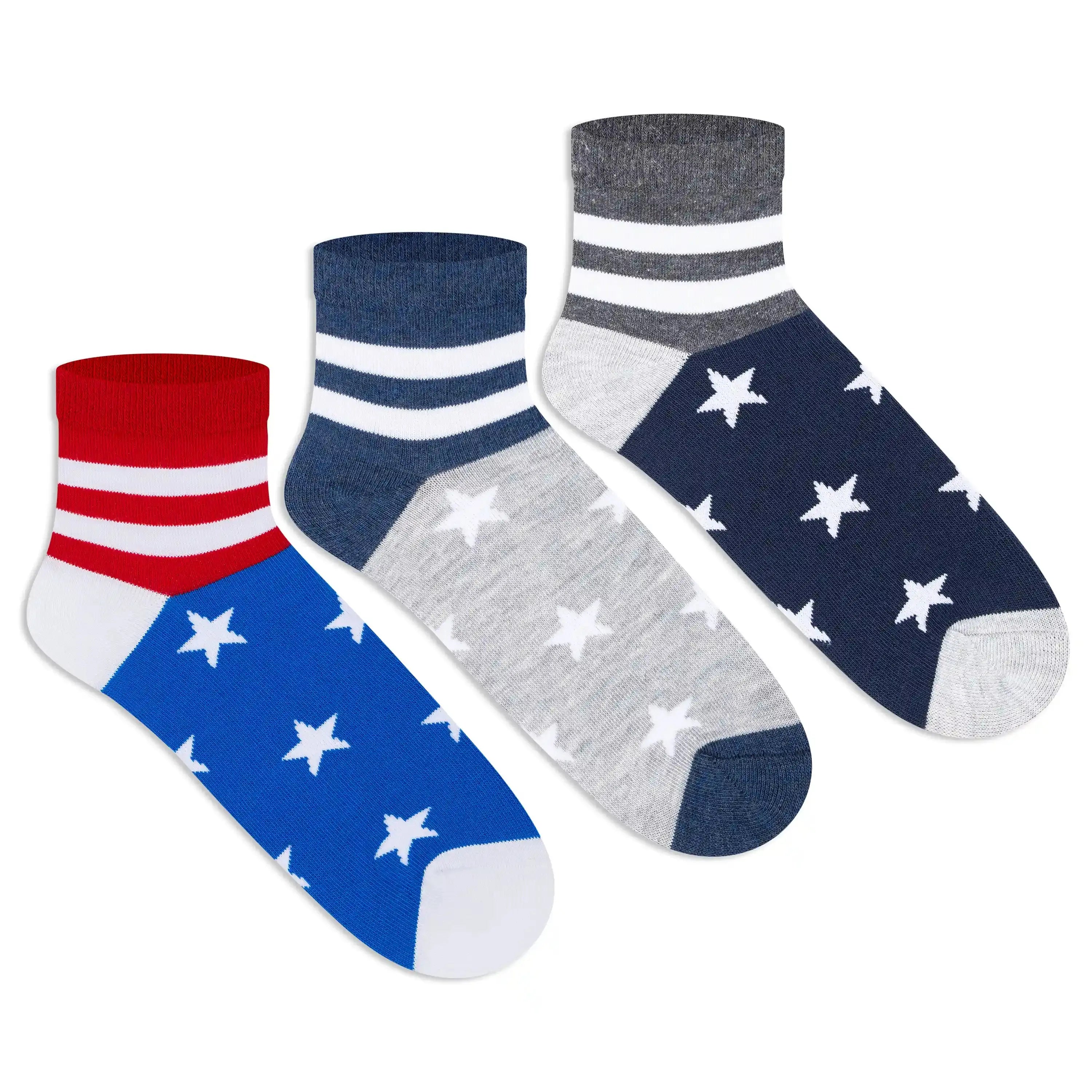 Casual Ankle Socks for Boys (Pack of 3)