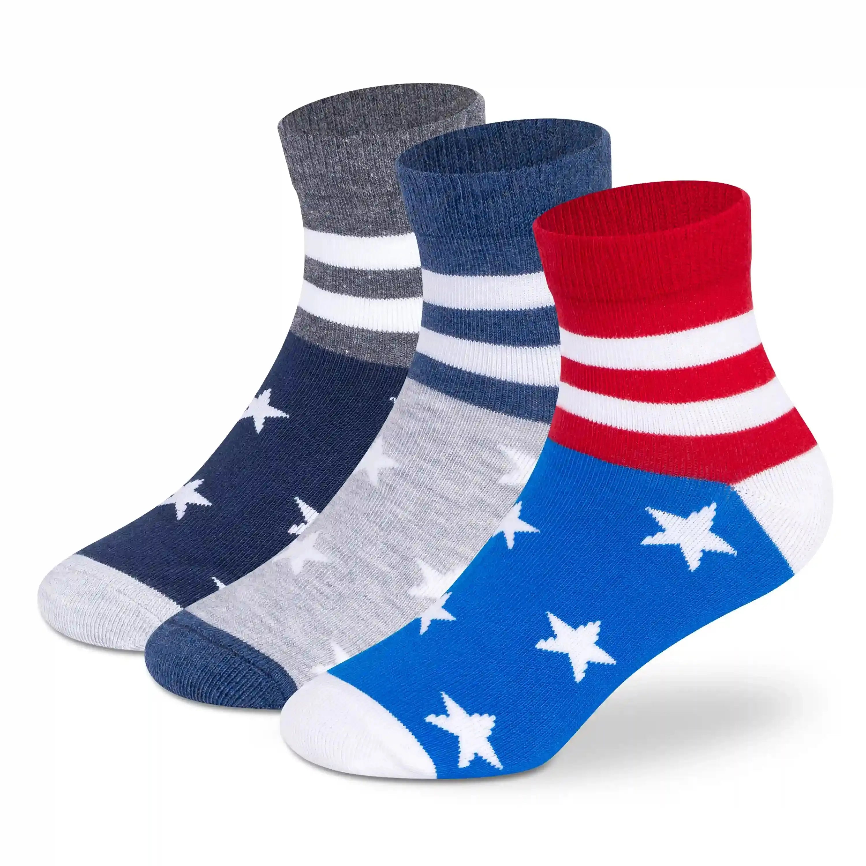 Casual Ankle Socks for Boys (Pack of 3)