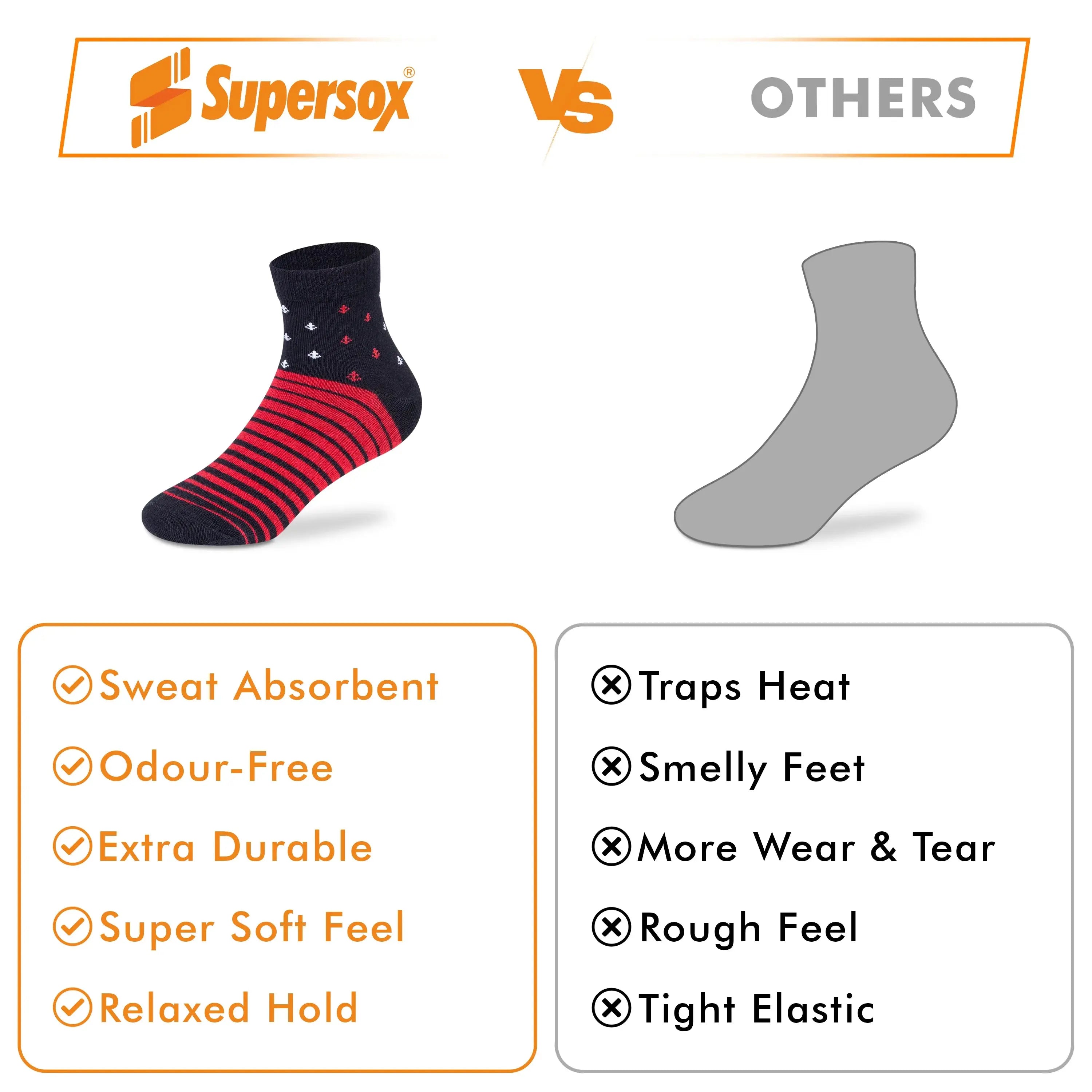 Casual Ankle Socks - Boys (Pack of 3) Supersox