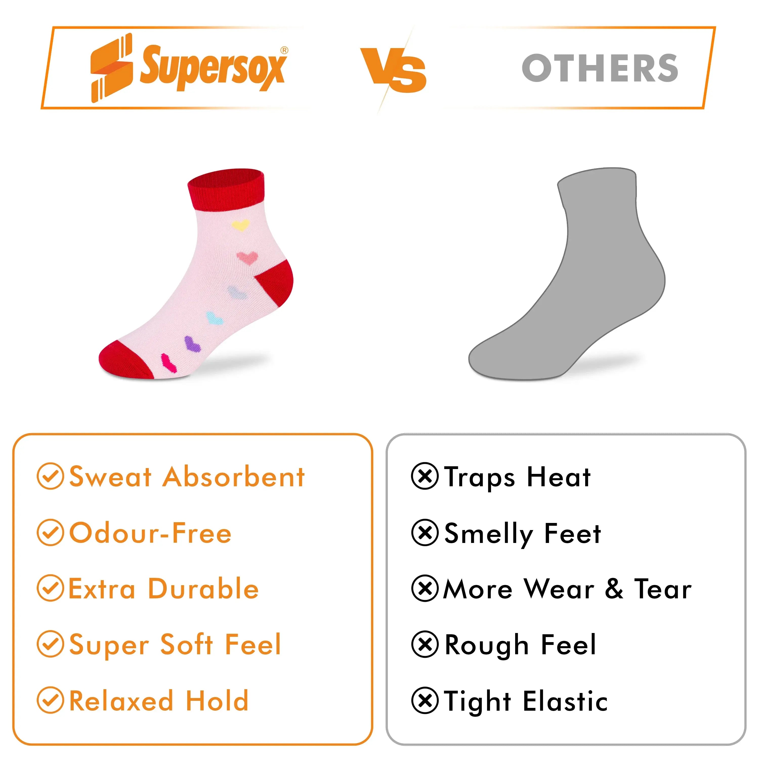 Casual Ankle Socks - Girls (Pack of 3) Supersox
