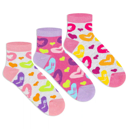 Casual Ankle Socks for Girls (Pack of 3) 3000