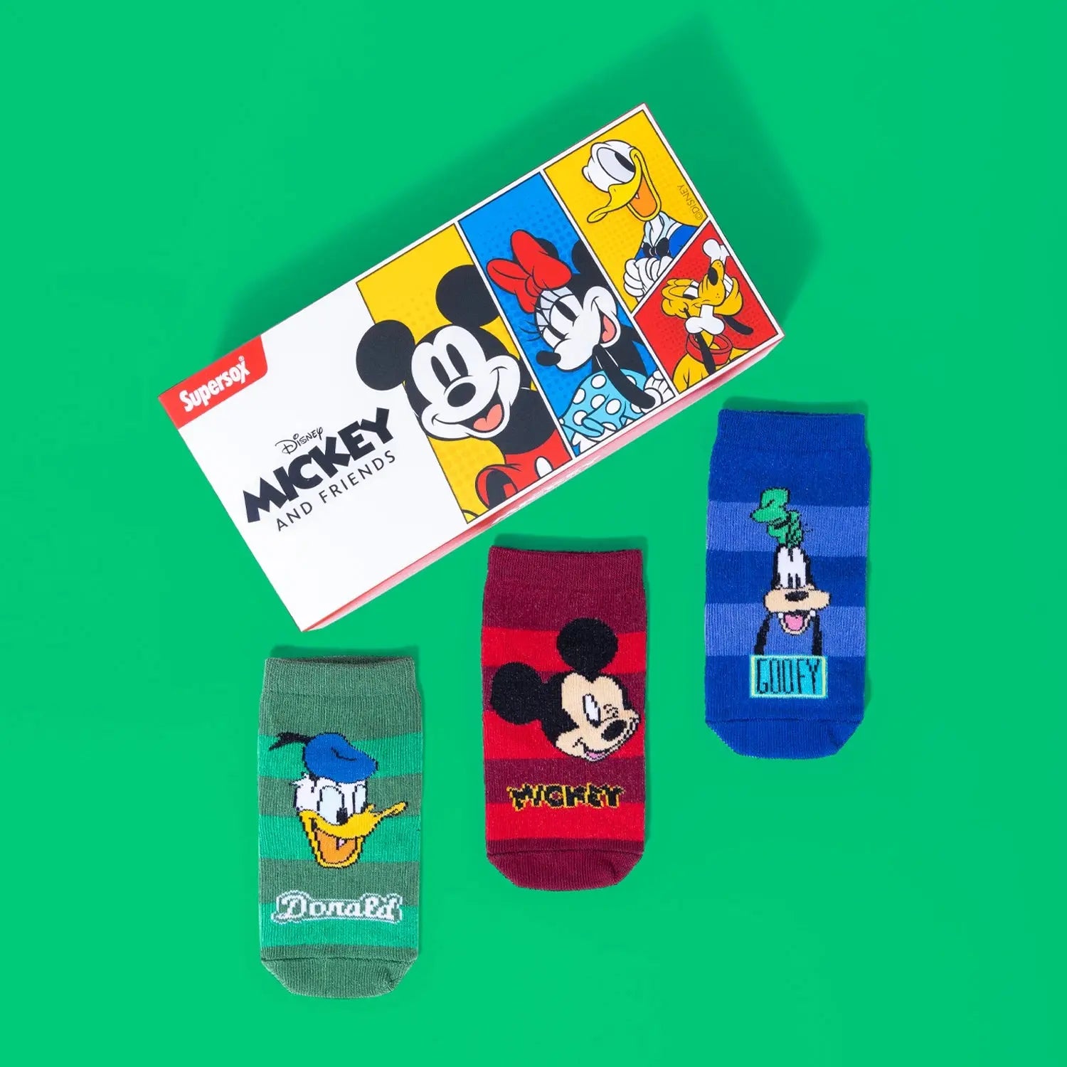 Disney Mickey & Friends Ankle Socks - Boys (Pack of 3) Supersox