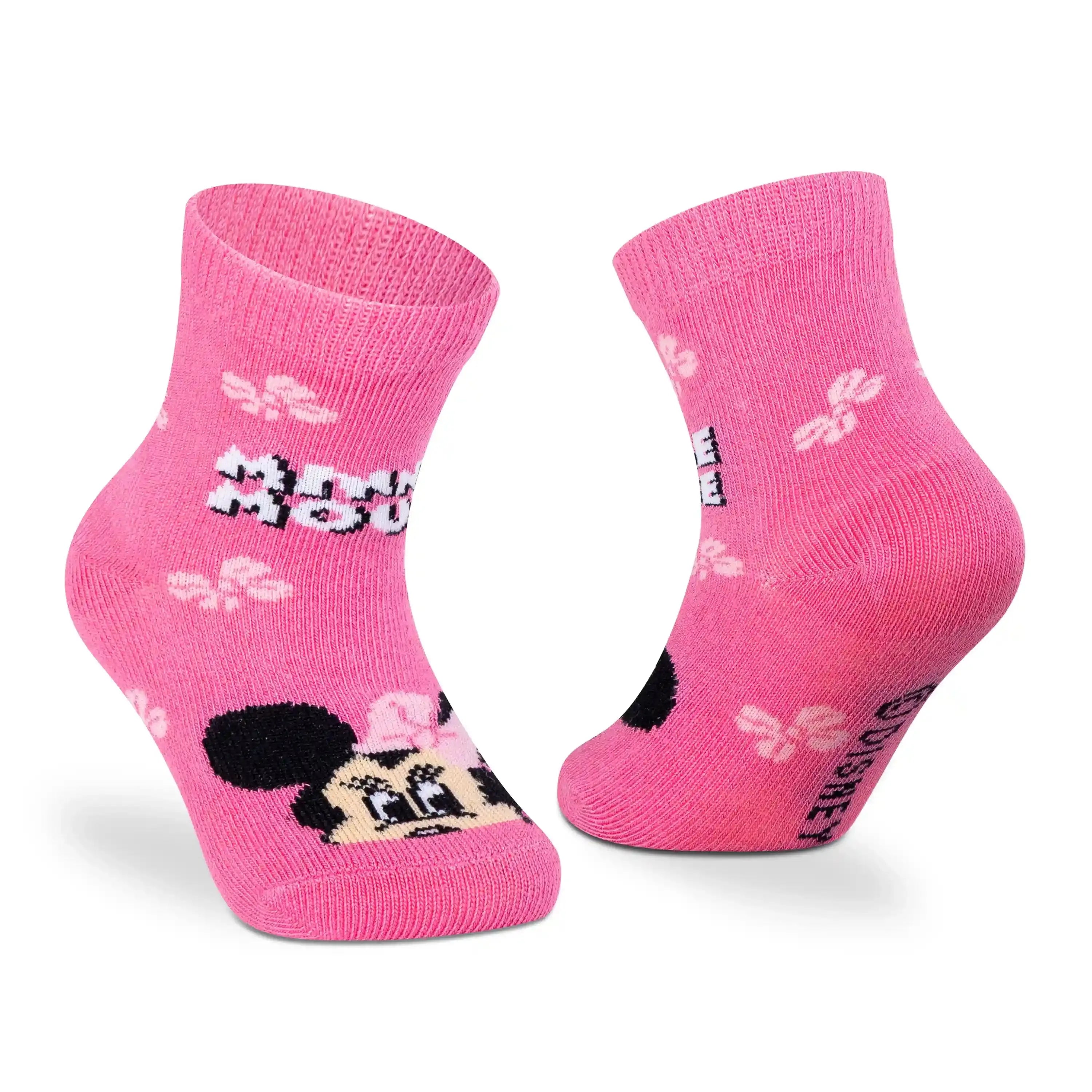 Disney Minnie Mouse Ankle Socks - Girls (Pack of 3) Supersox