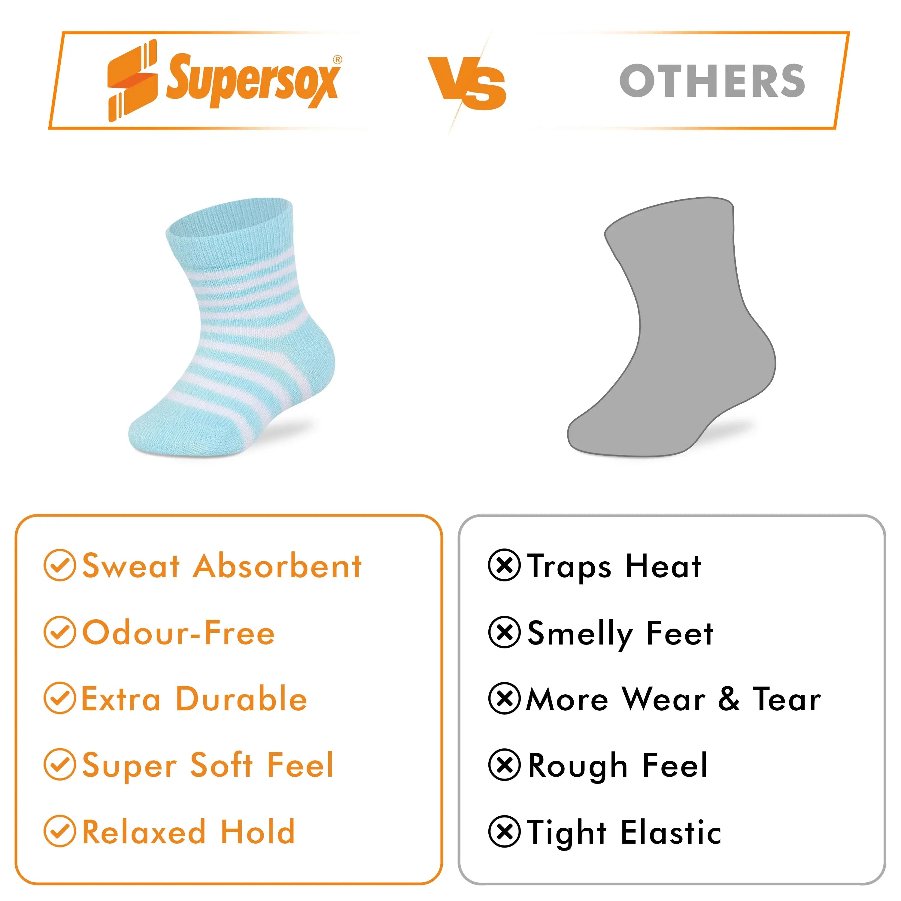 Tiny Tots Ankle Socks - Infants (Pack of 6) Supersox