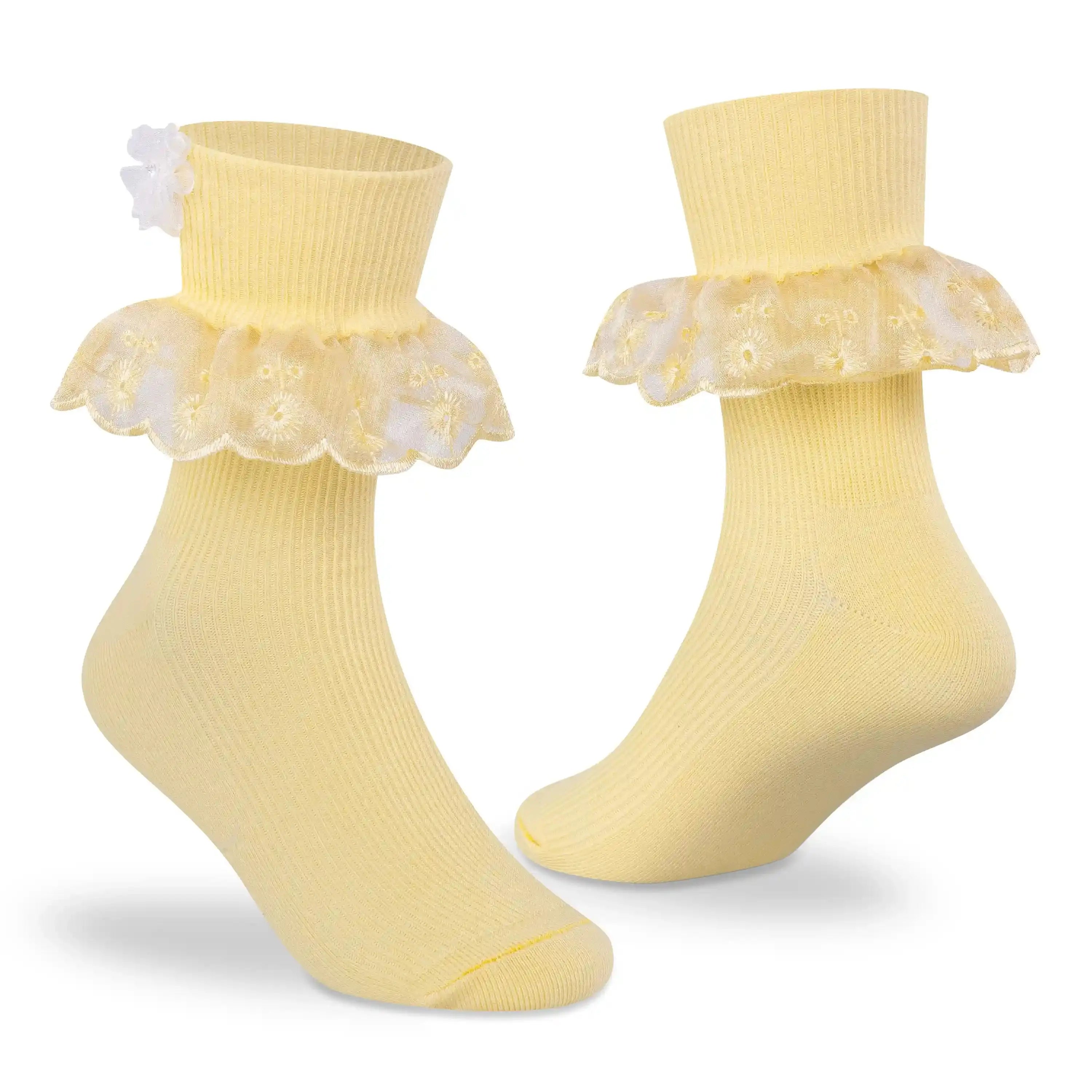 Frill Ankle Socks - Girls (Pack of 3) Supersox
