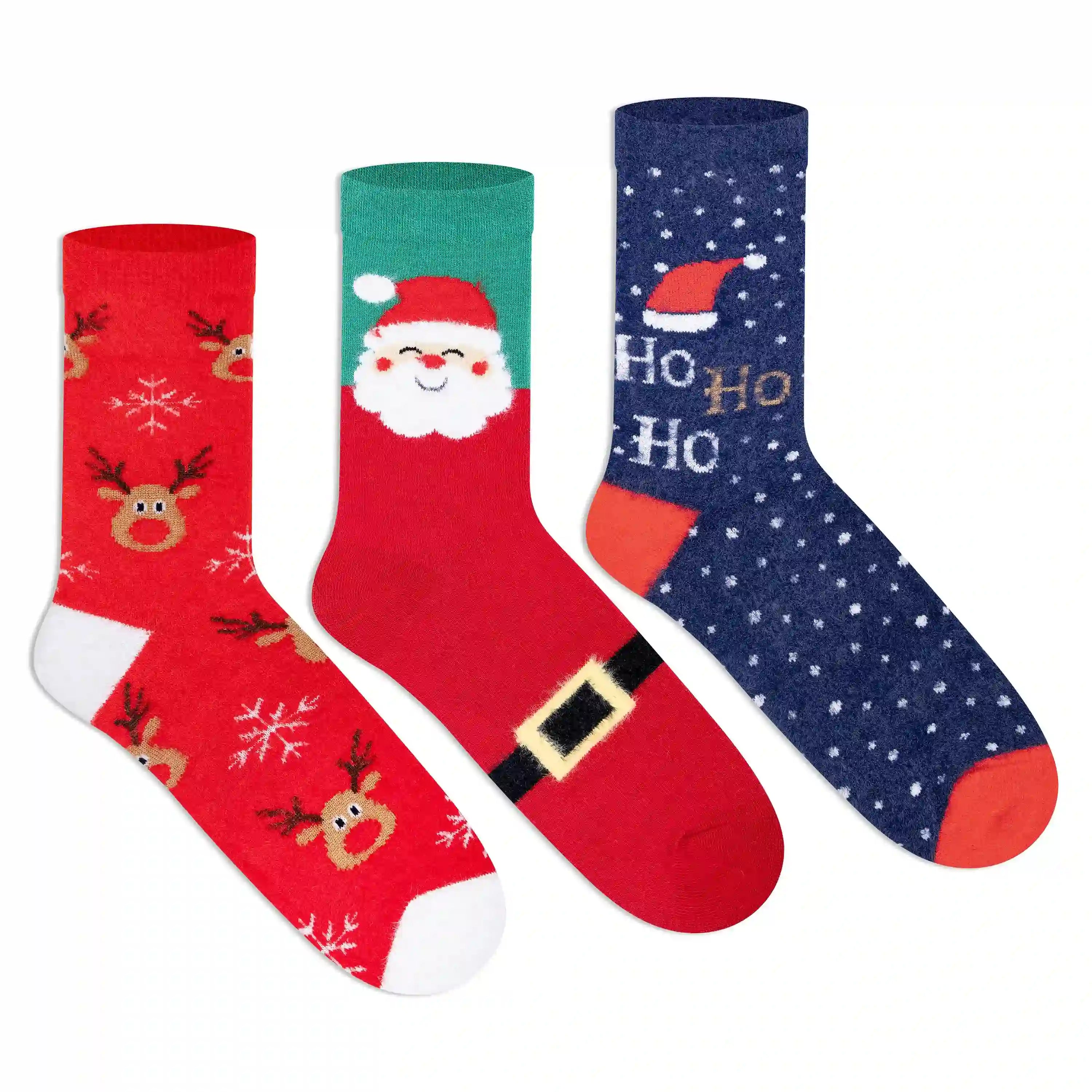 Supersox Christmas Fuzzy Socks - Women (Pack of 3) 