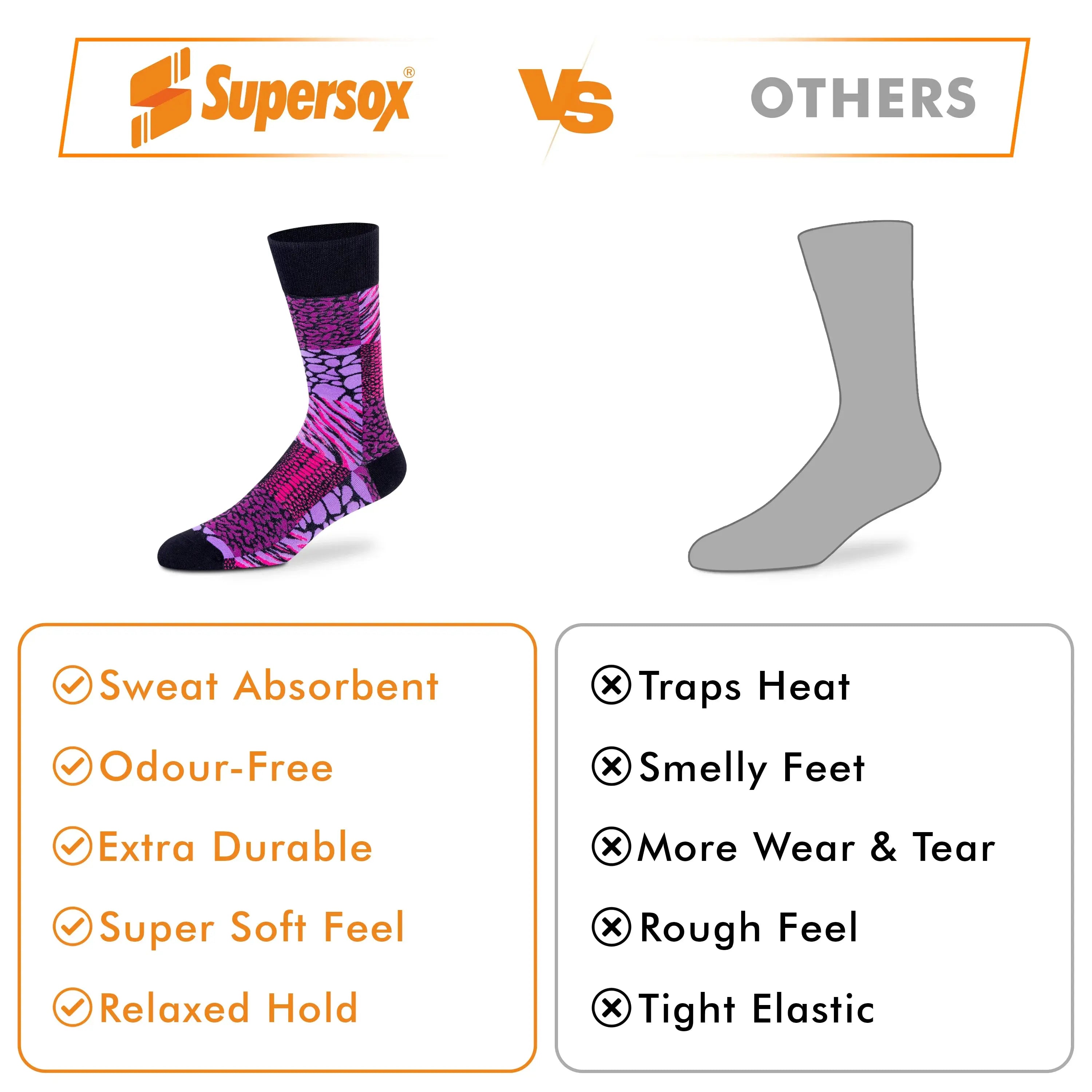 Funky Crew Socks - Women (Pack of 1) Supersox