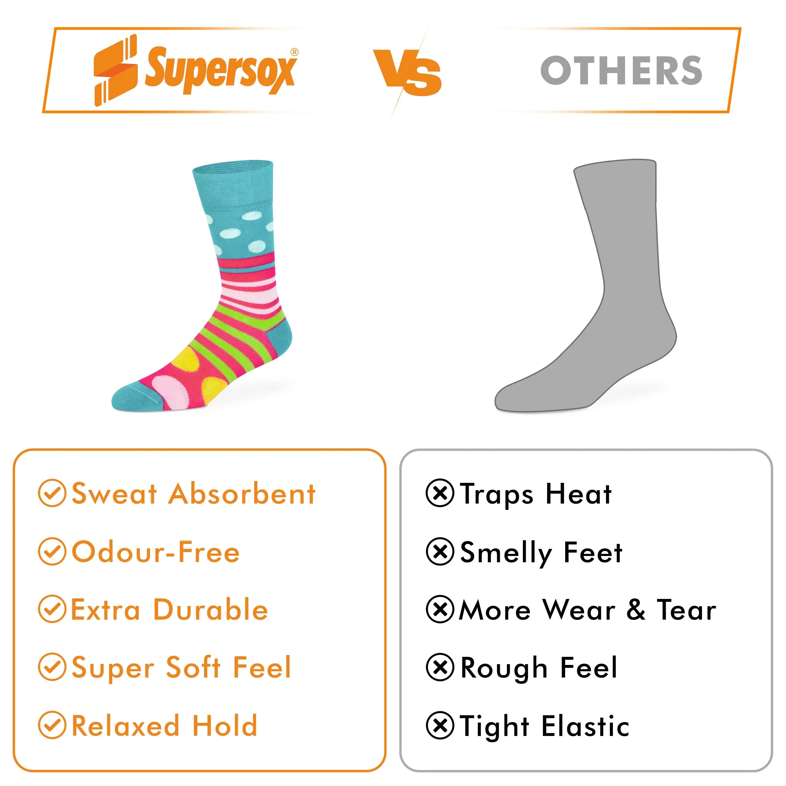 Funky Crew Socks - Unisex (Pack of 1)