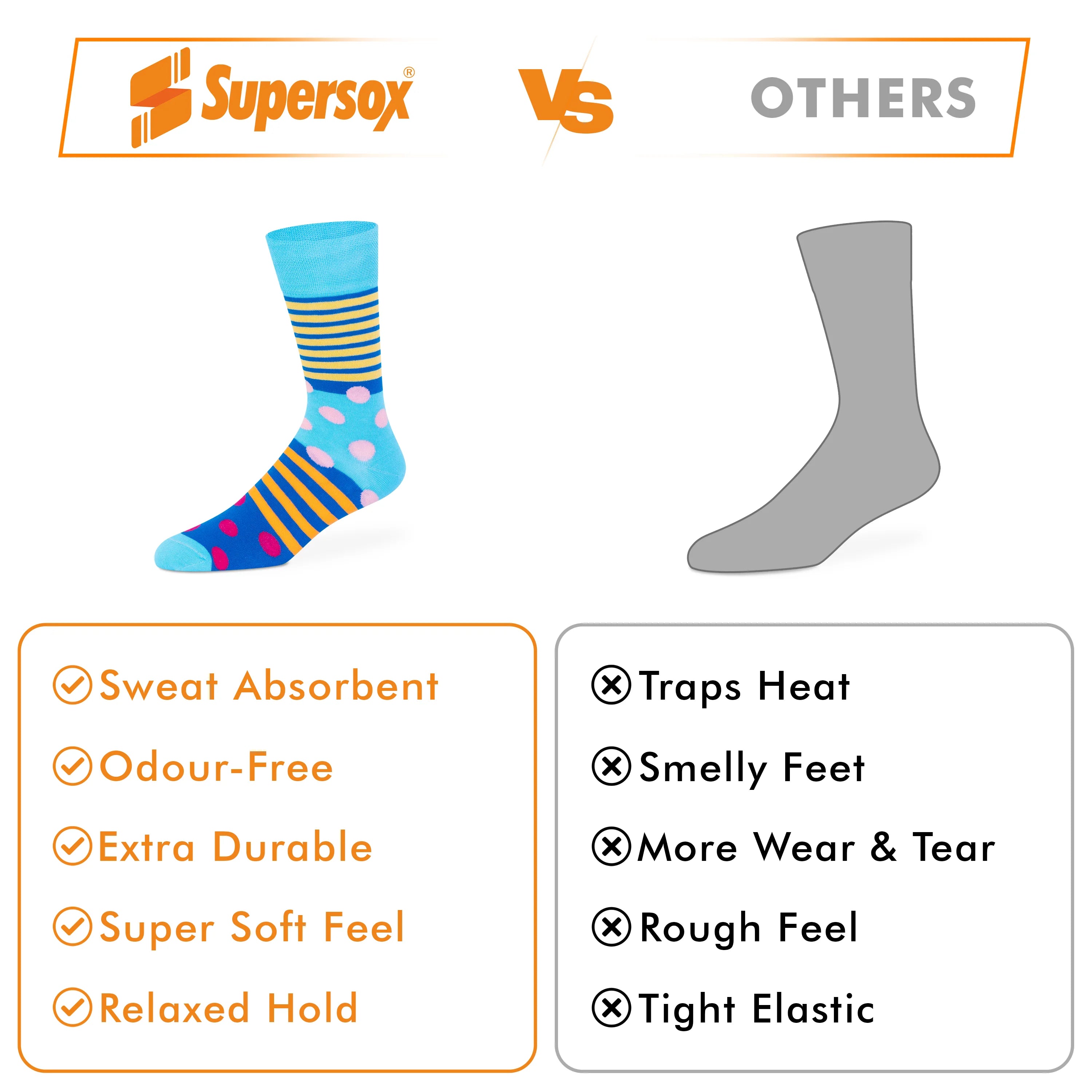 Funky Crew Socks - Unisex (Pack of 1)