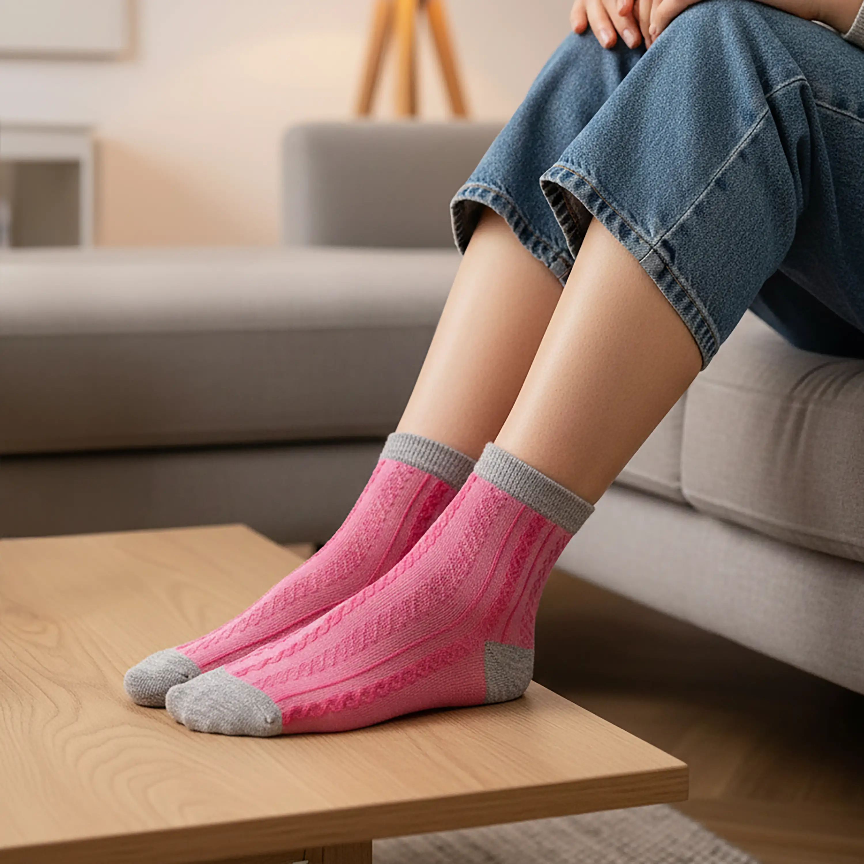 Fusion Vibe Pink Box Socks – Women (Pack of 9)