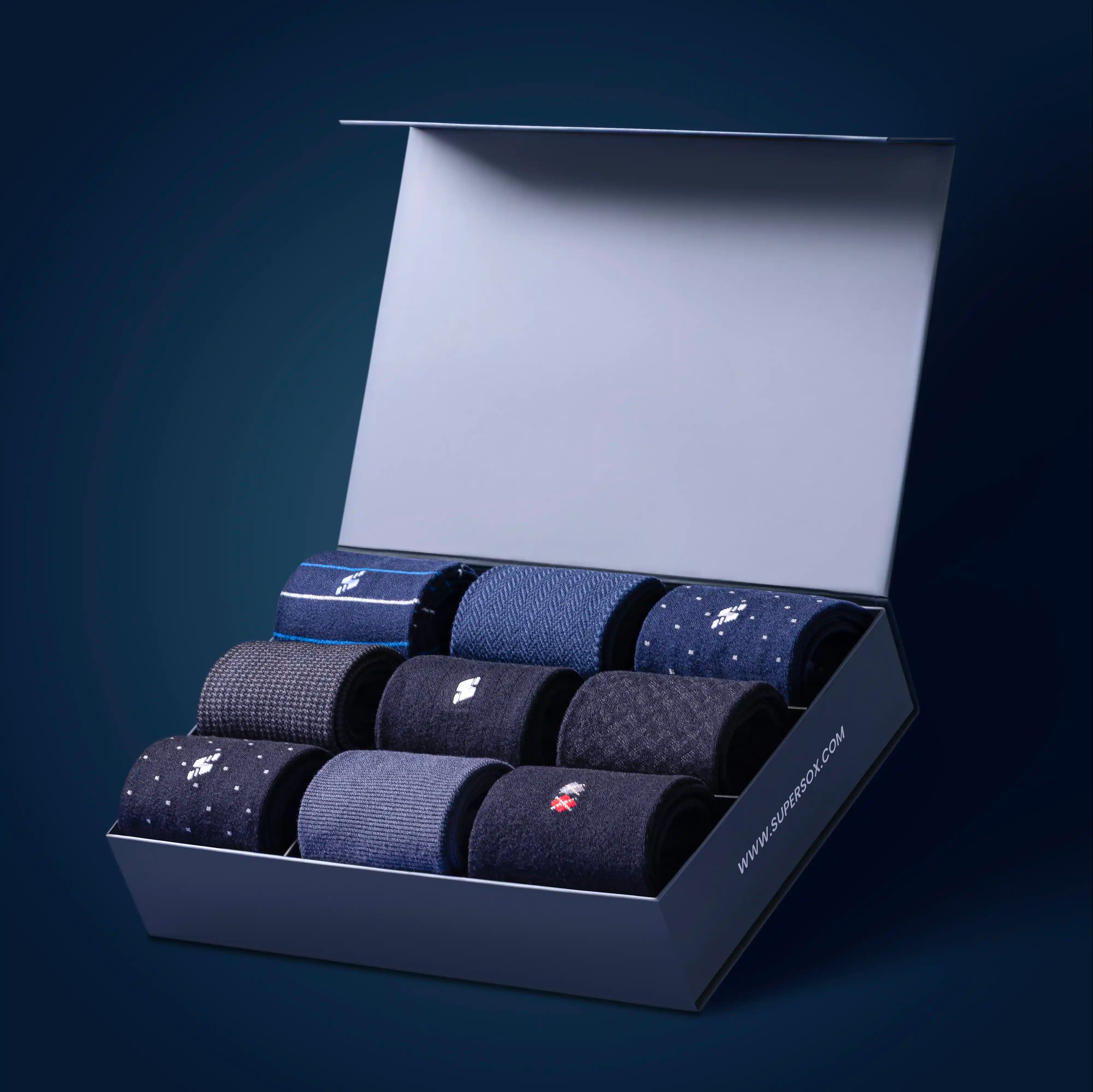 Supersox Modal Zero Odor Socks Box UltraSoft Pack of 9