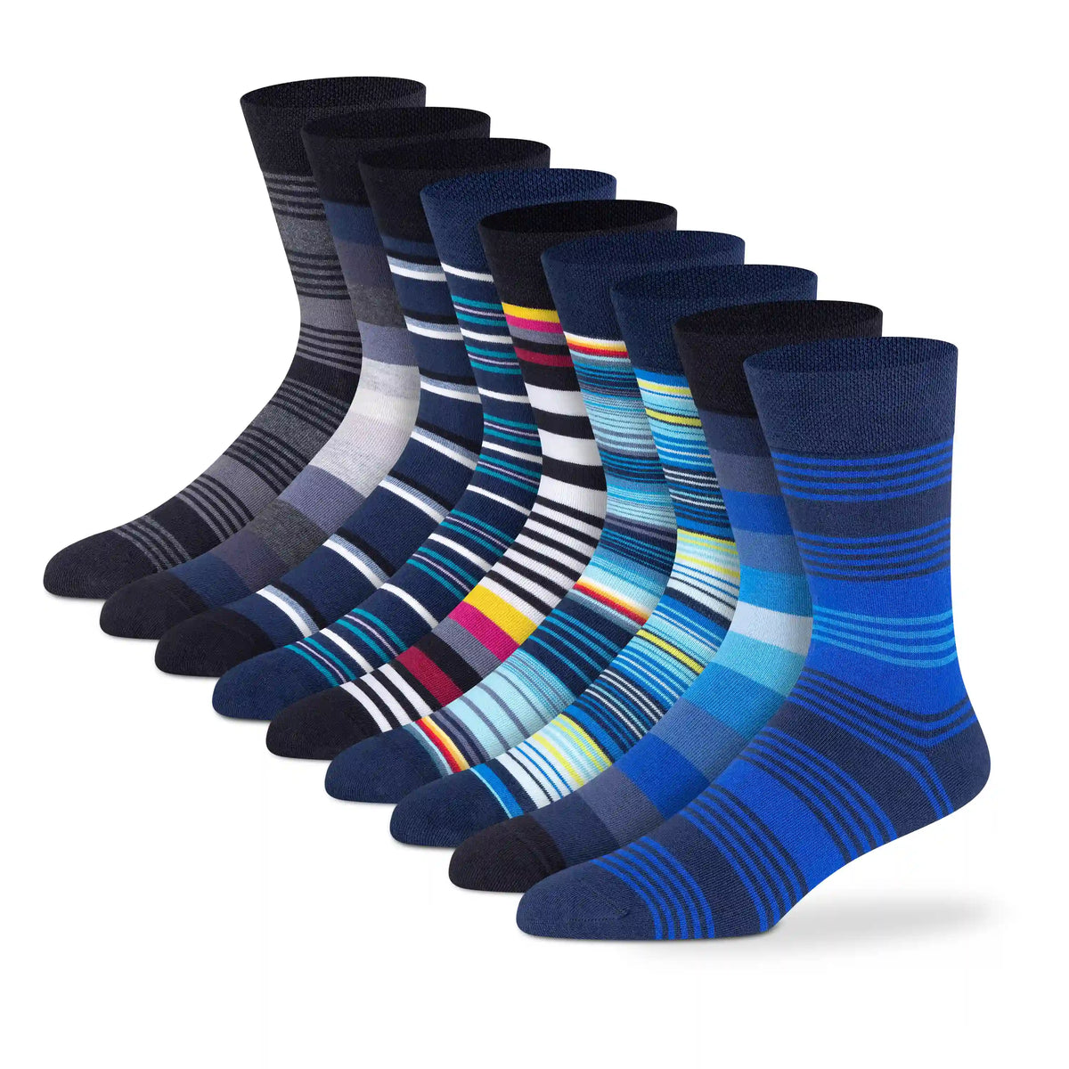 Classic Stripe Socks Gift Box – Men (Pack of 9)